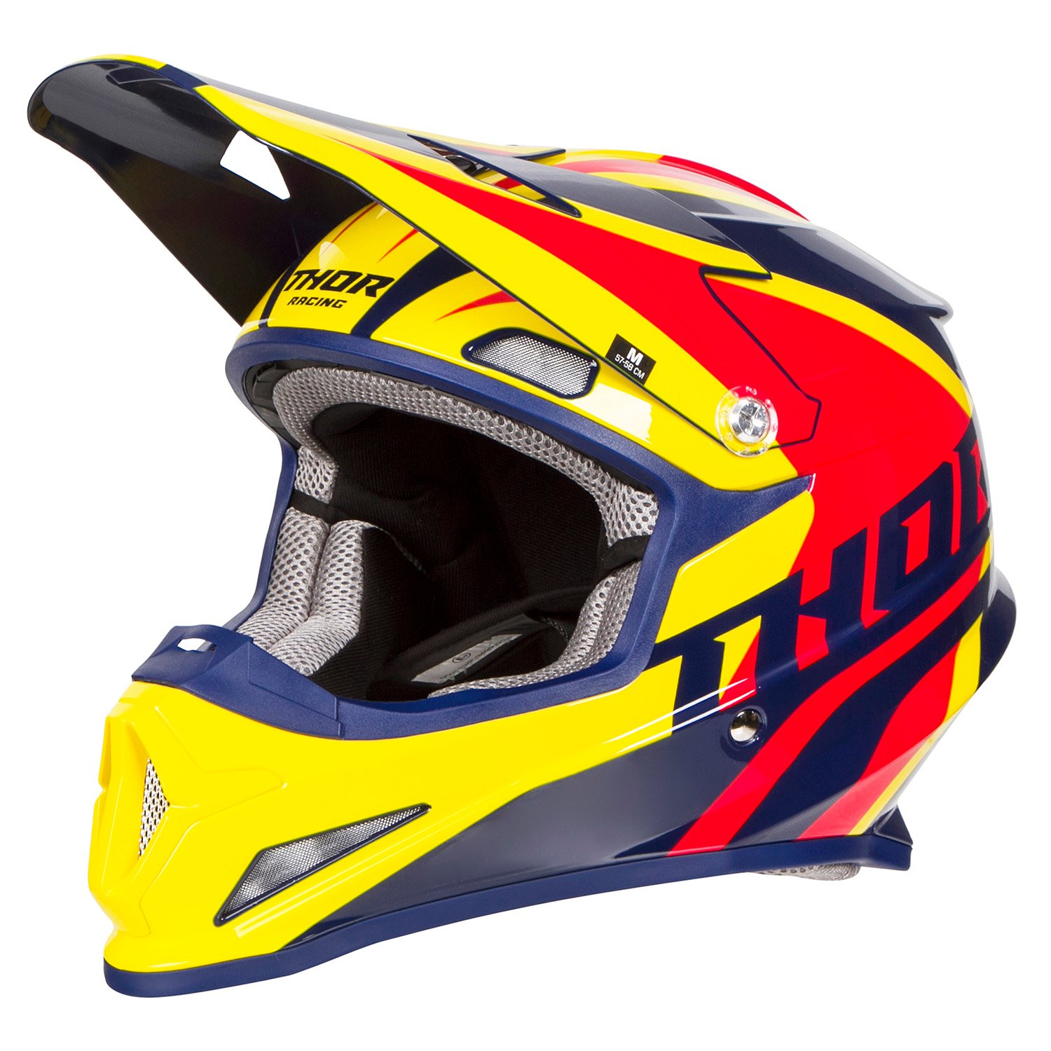 Thor MX Helmet Sector Ricochet - Navy/Yellow