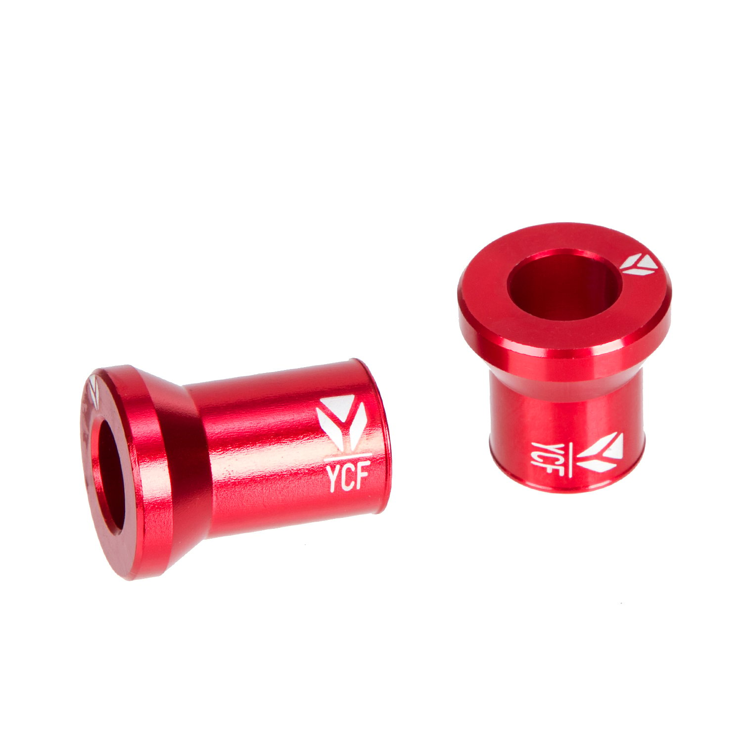 YCF Distanzhülsen-Set  Rot, Aluminium, Hinterrad