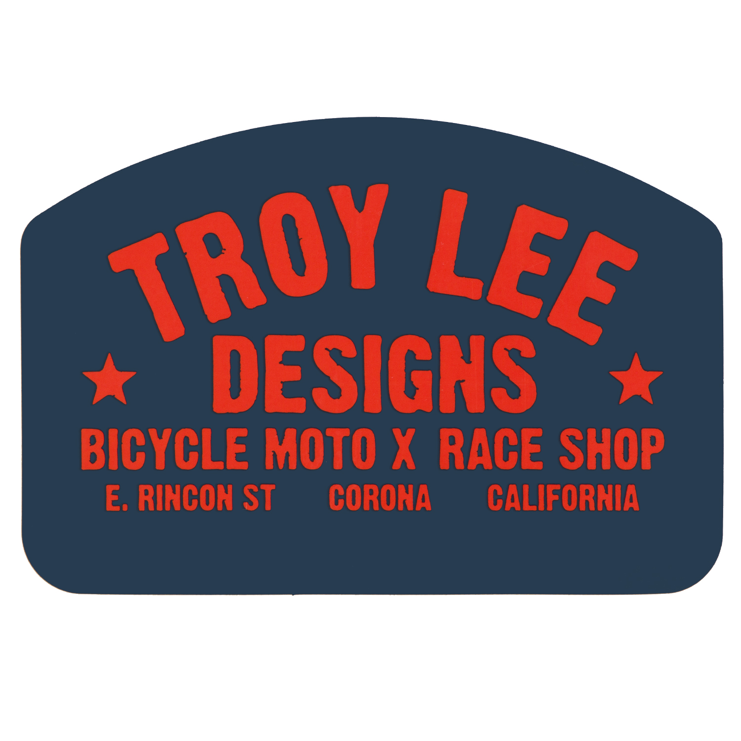 Troy Lee Designs Sticker Race Shop Blue/Red - 3.5 inches