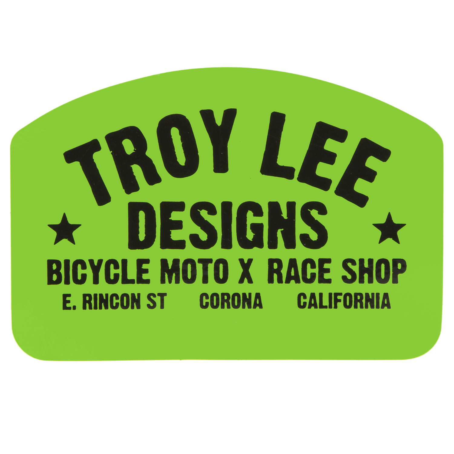 Troy Lee Designs Sticker Race Shop Green/Black - 3.5 inches