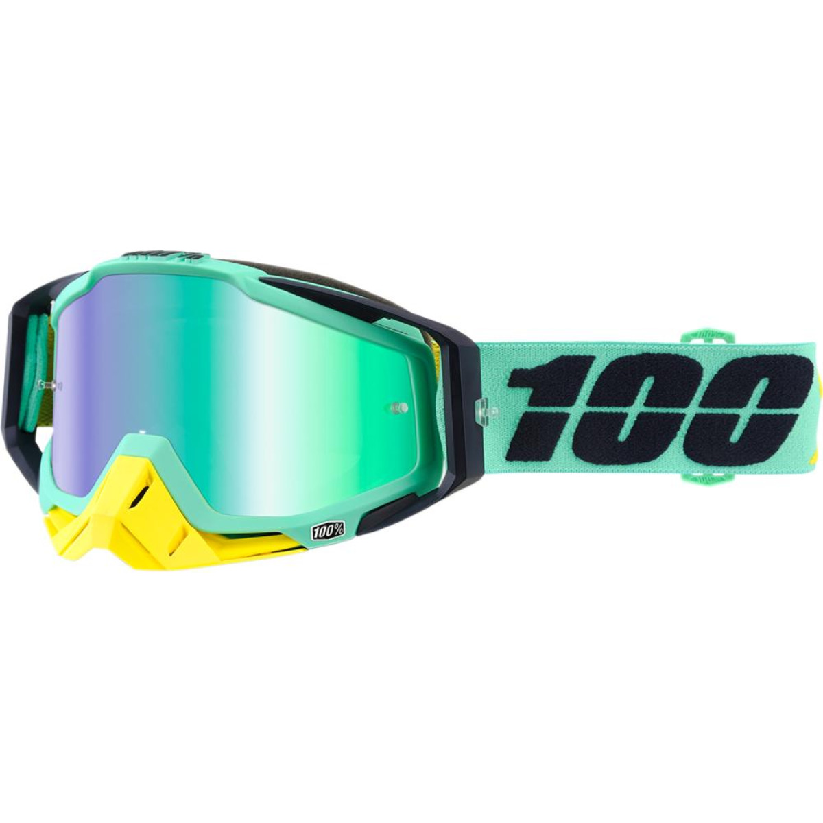 100% Masque The Racecraft Kloog - Tinted Green Anti-Fog