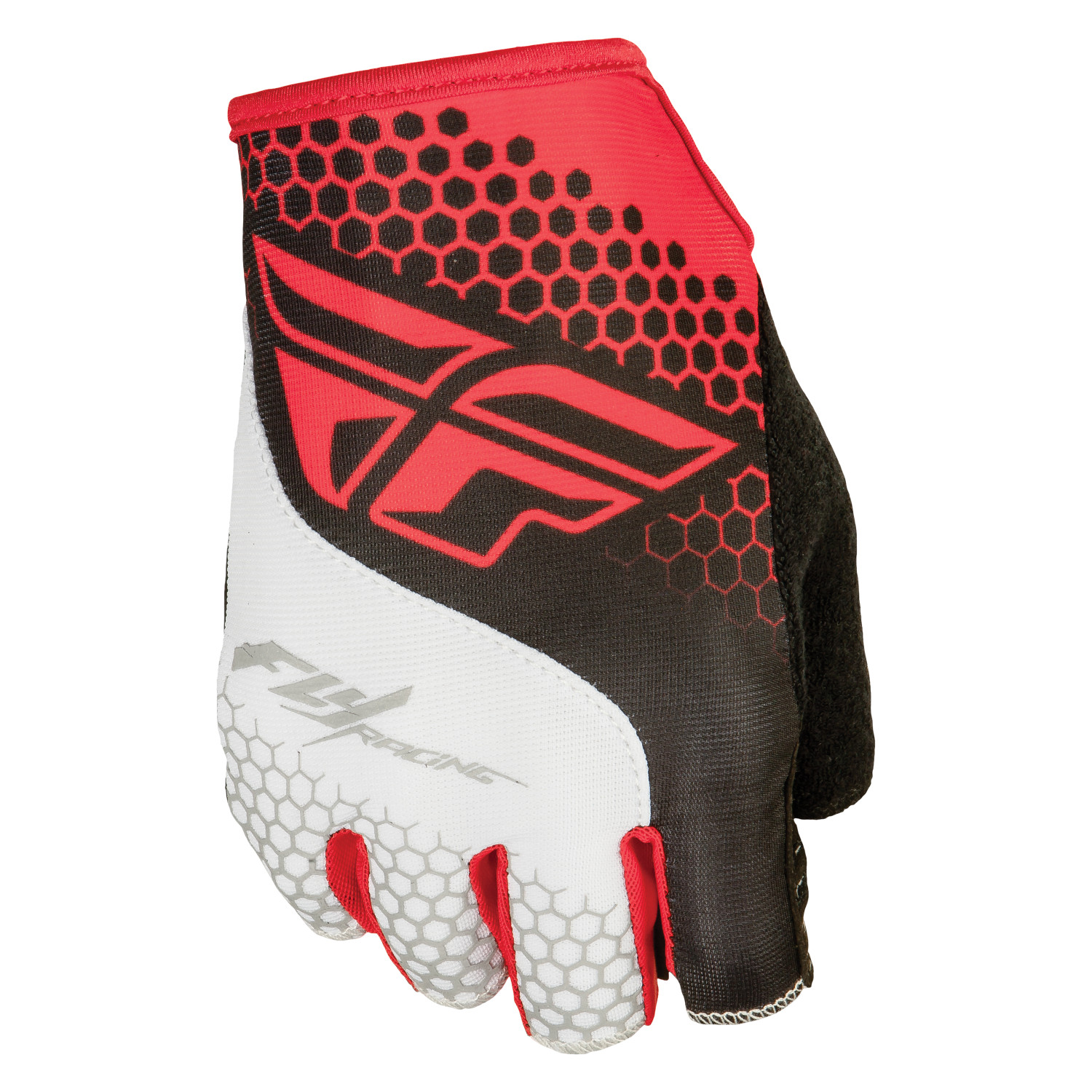 Fly Racing Kurzfinger-Handschuhe Lite Fingerless Rot/Weiß