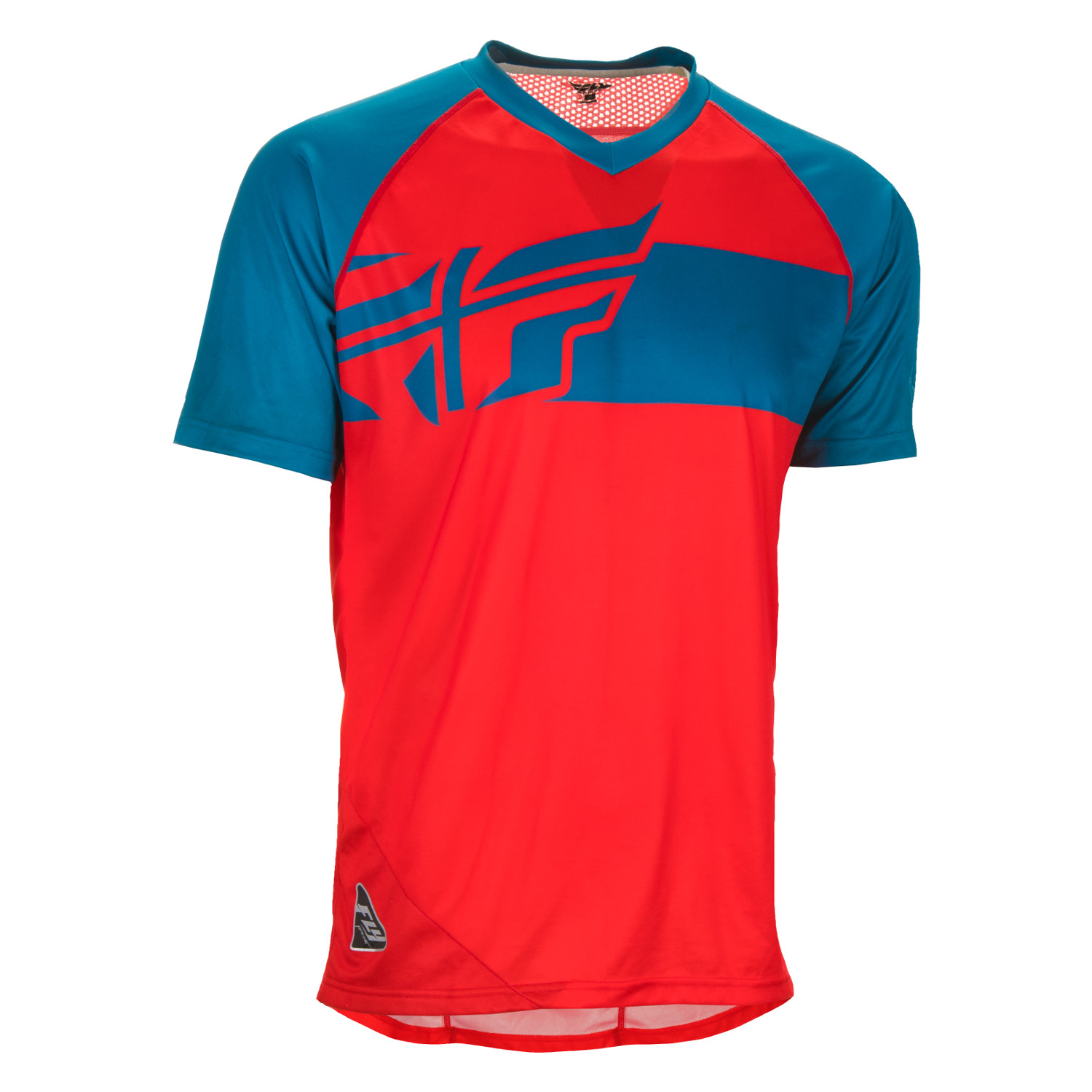 Fly Racing All Mountain-Jersey Kurzarm Action Elite Rot/Teal