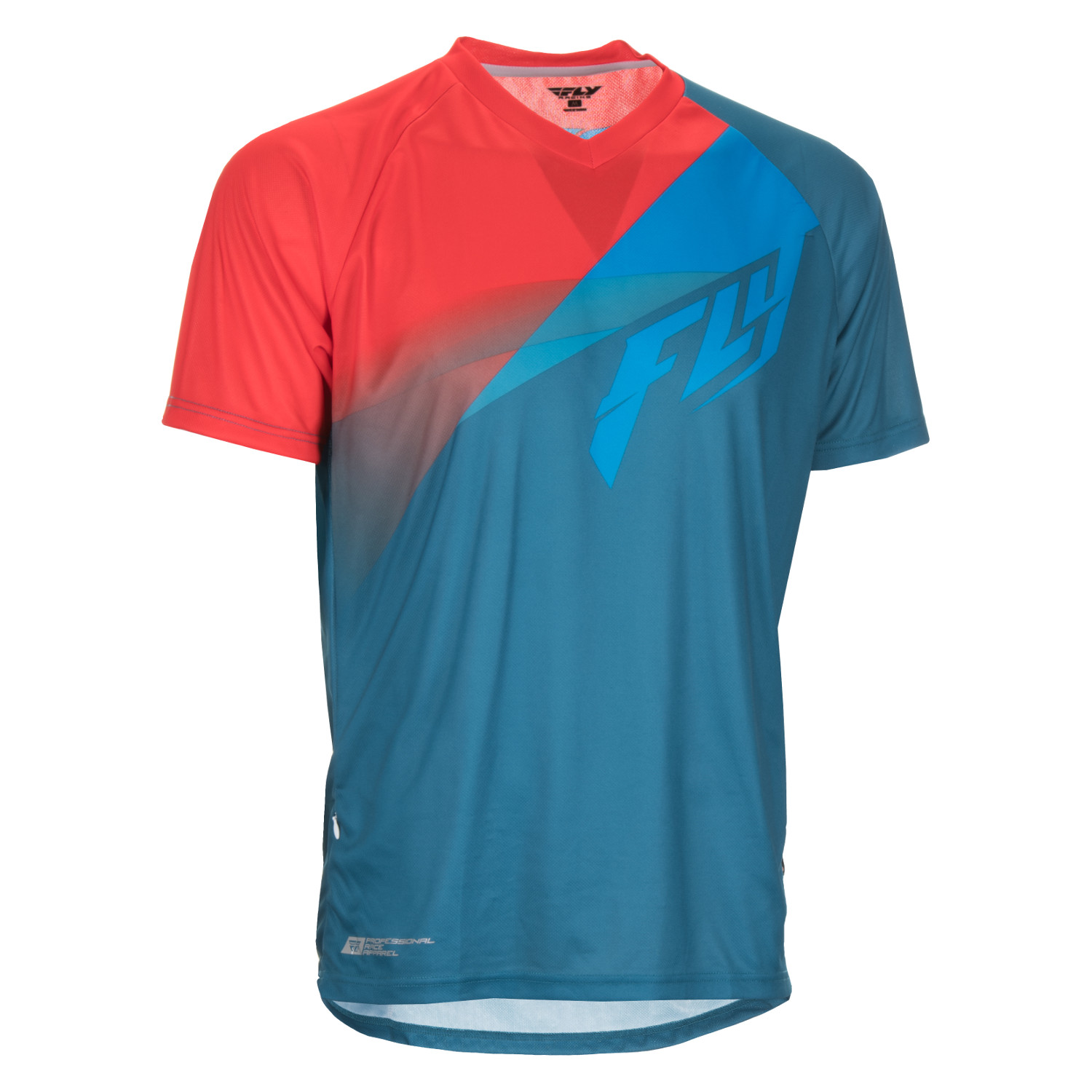 Fly Racing All Mountain Jersey Short Sleeve Super D Teal/Red