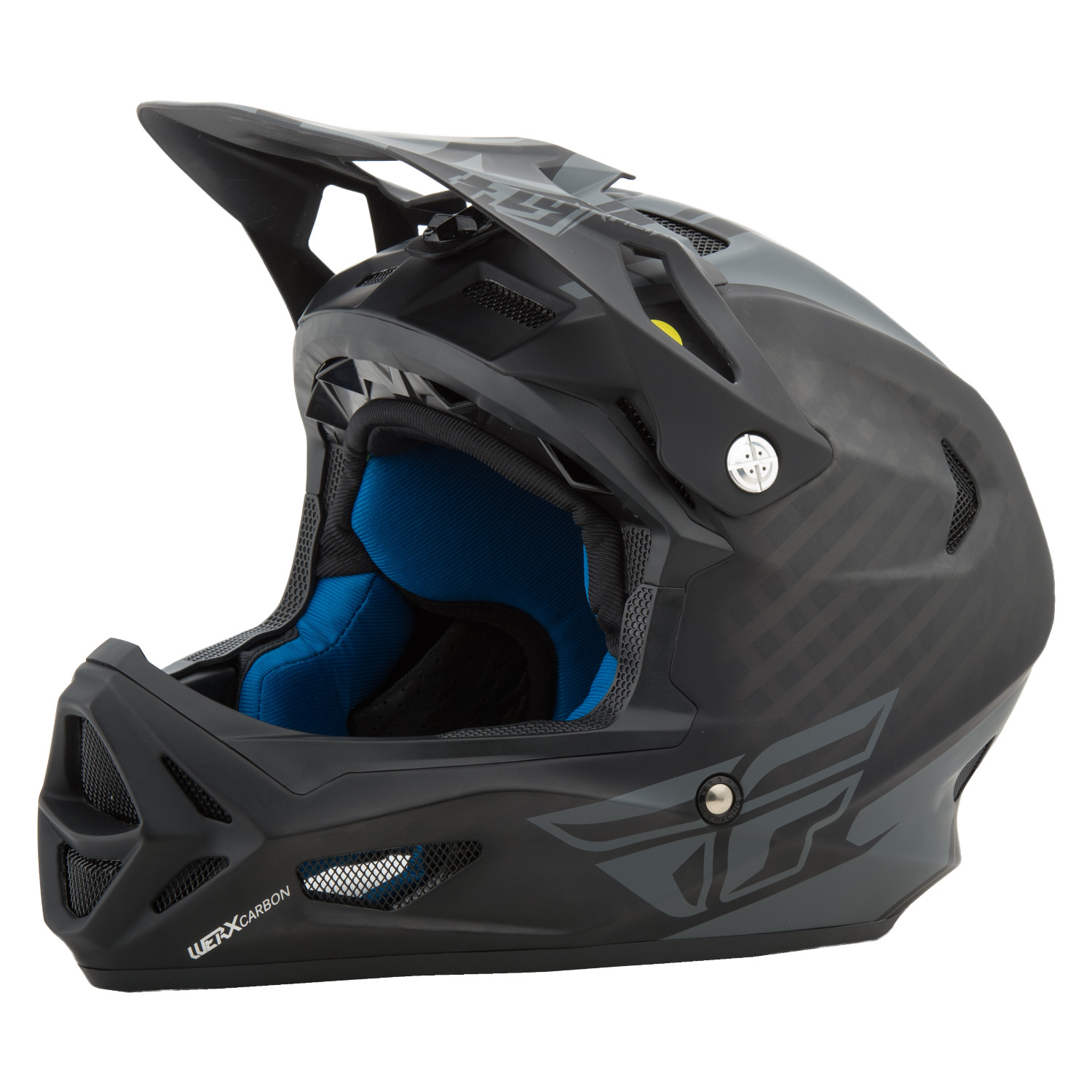 Fly Racing Downhill-MTB Helmet Werx Rival MIPS Matte Black/Blau
