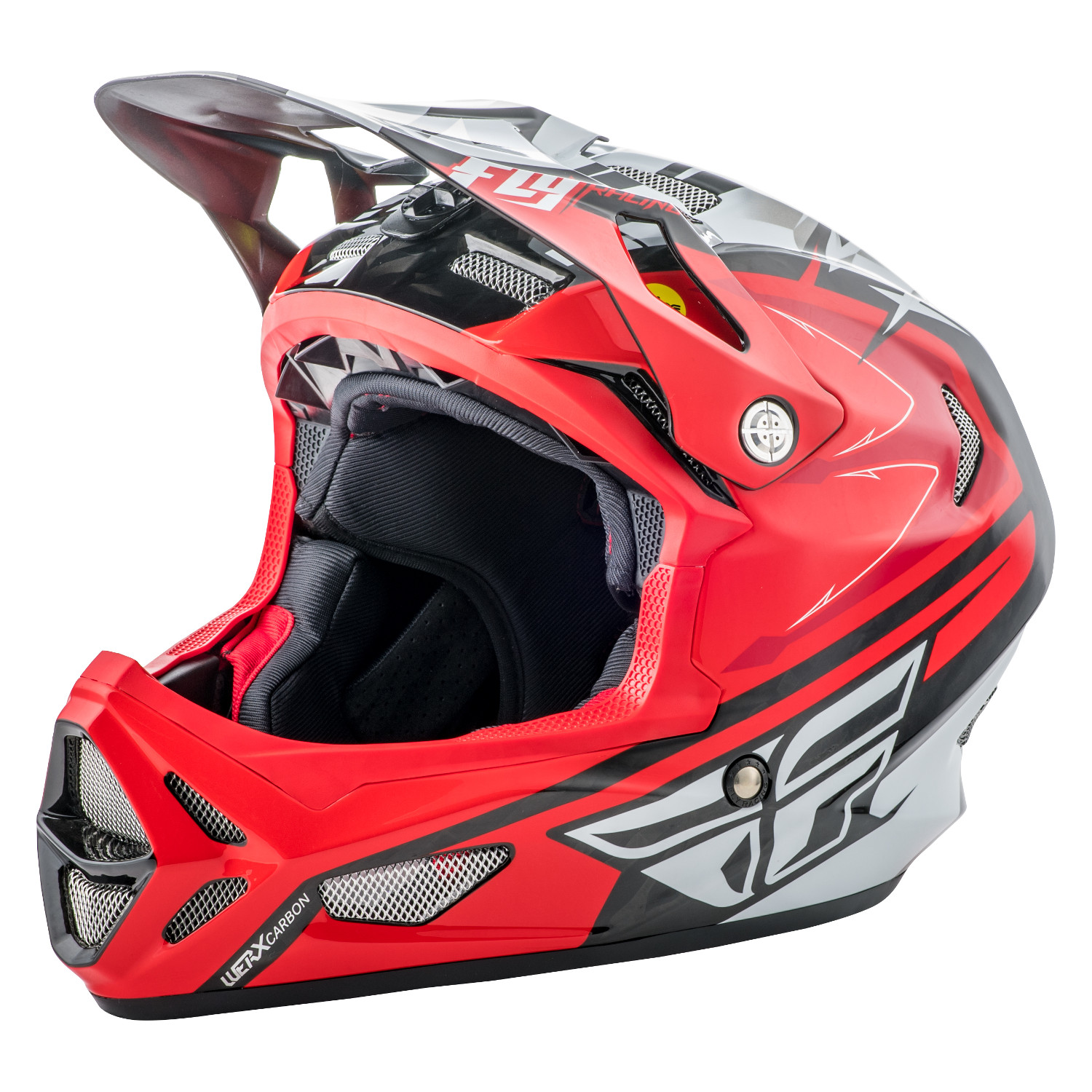 Fly Racing Downhill-MTB Helmet Werx Rival MIPS Shaun Palmer Edition - Red/White/Black
