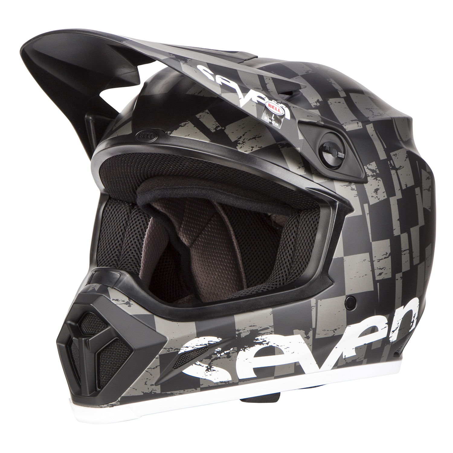Bell MX Helmet Moto-9 Mips Seven Soldier - Checkmate Black