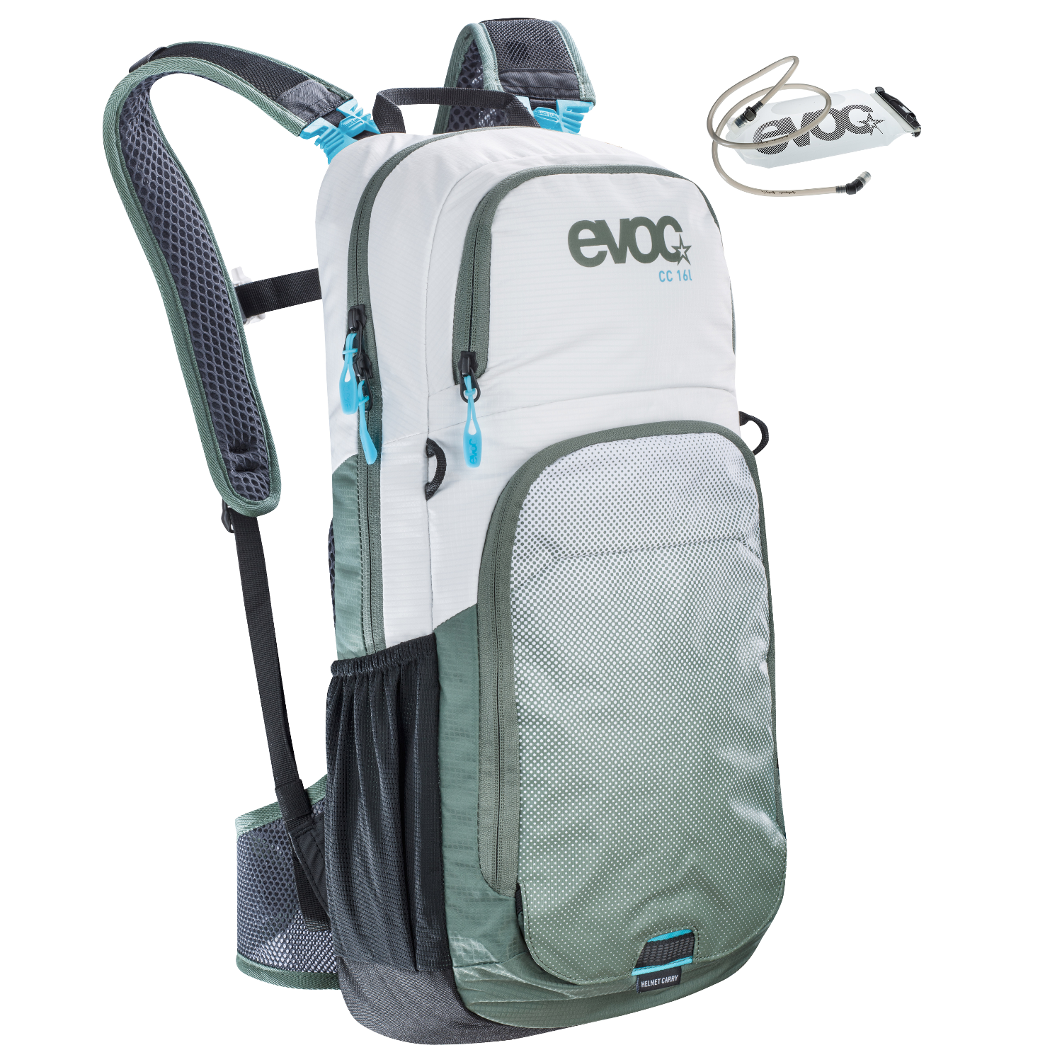 Evoc Backpack with Hydration System Cross Country White/Olive, 16 Liter