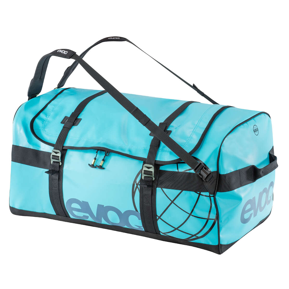 blue duffle travel bag