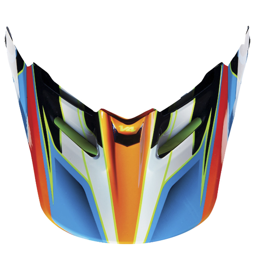 Fox MX Helmet Visor V4 Race - Blue/Yellow