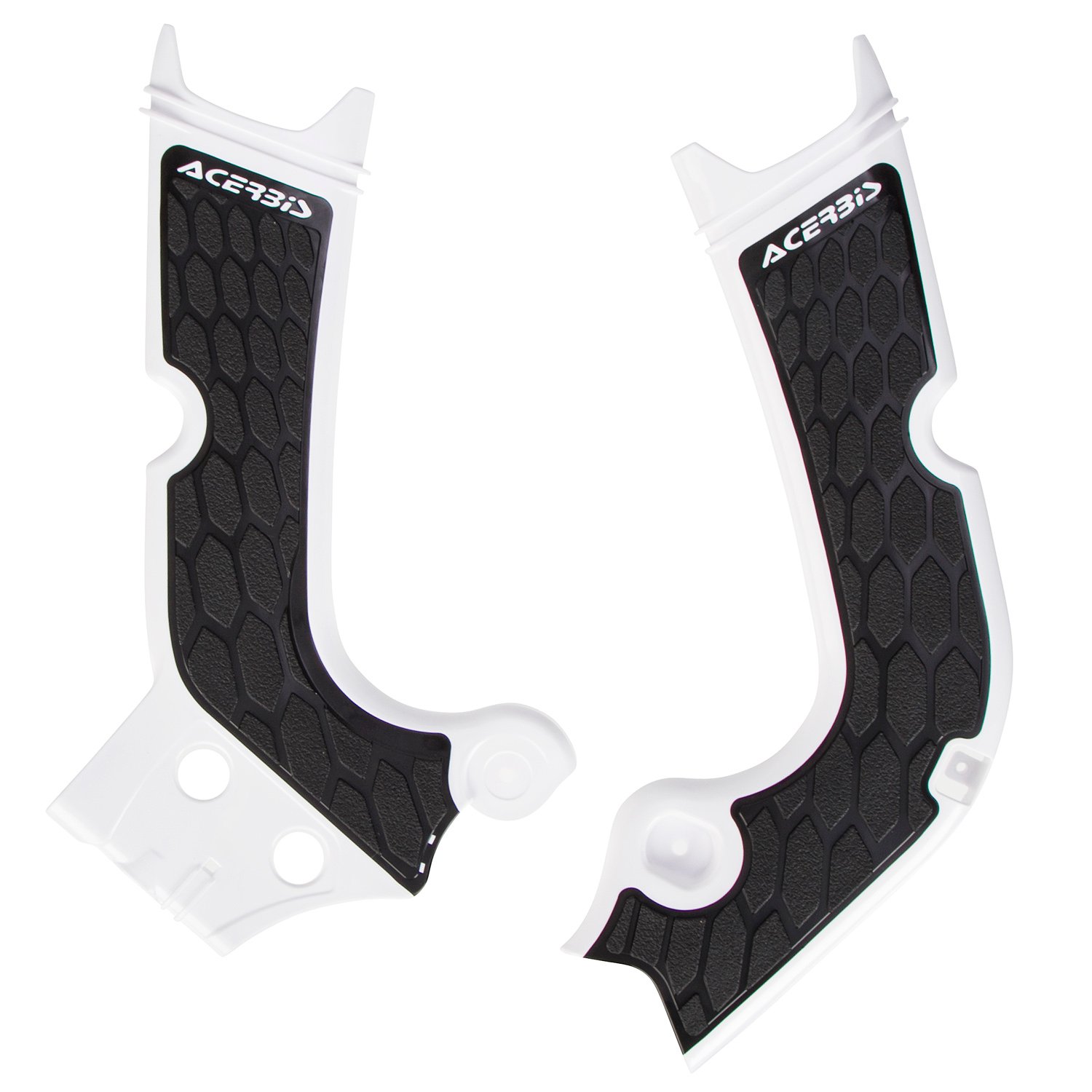 Acerbis Protections de Cadre Anti-Dérapante X-Grip Honda CRF 250/450, Blanc/Noir