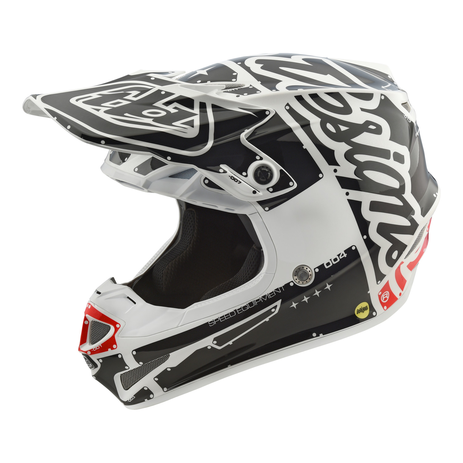 Troy Lee Designs Casque MX SE4 Polyacrylite MIPS Factory - White
