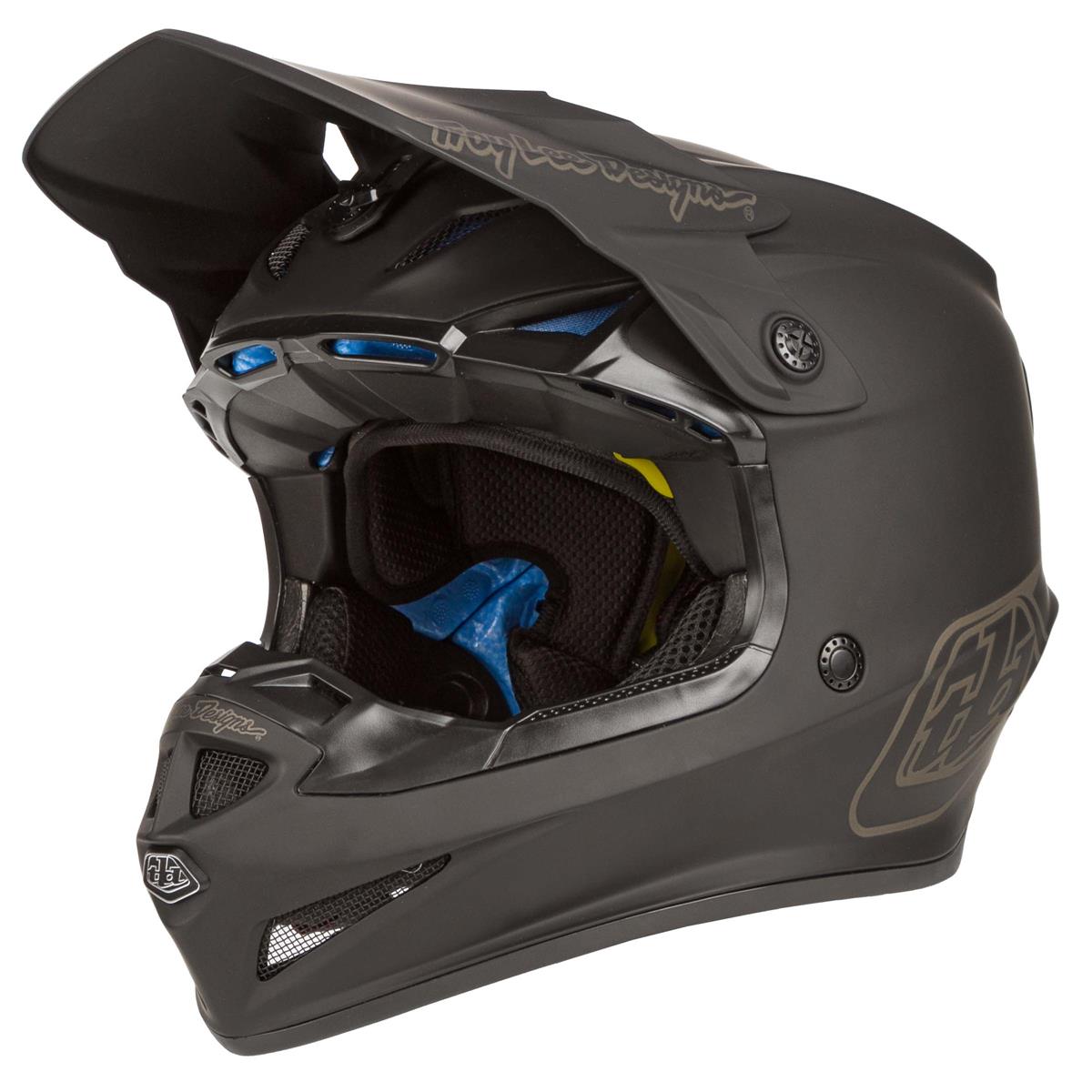 Troy Lee Designs Motocross-Helm SE4 Polyacrylite MIPS Mono - Schwarz