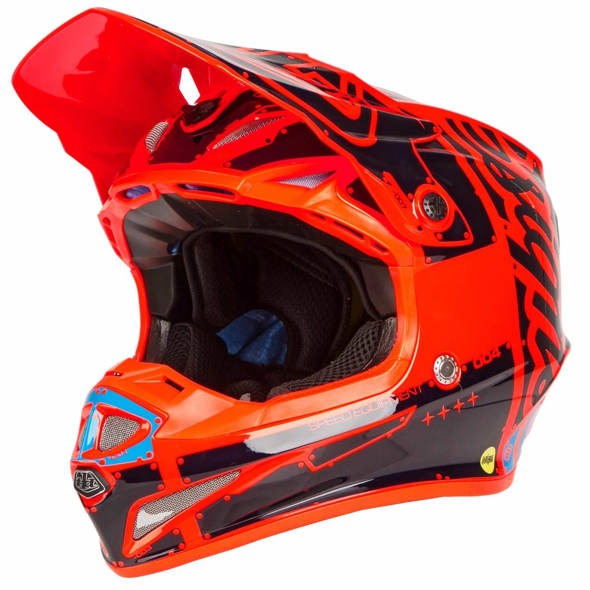 Troy Lee Designs Kids Motocross-Helm SE4 Polyacrylite MIPS Factory - Orange