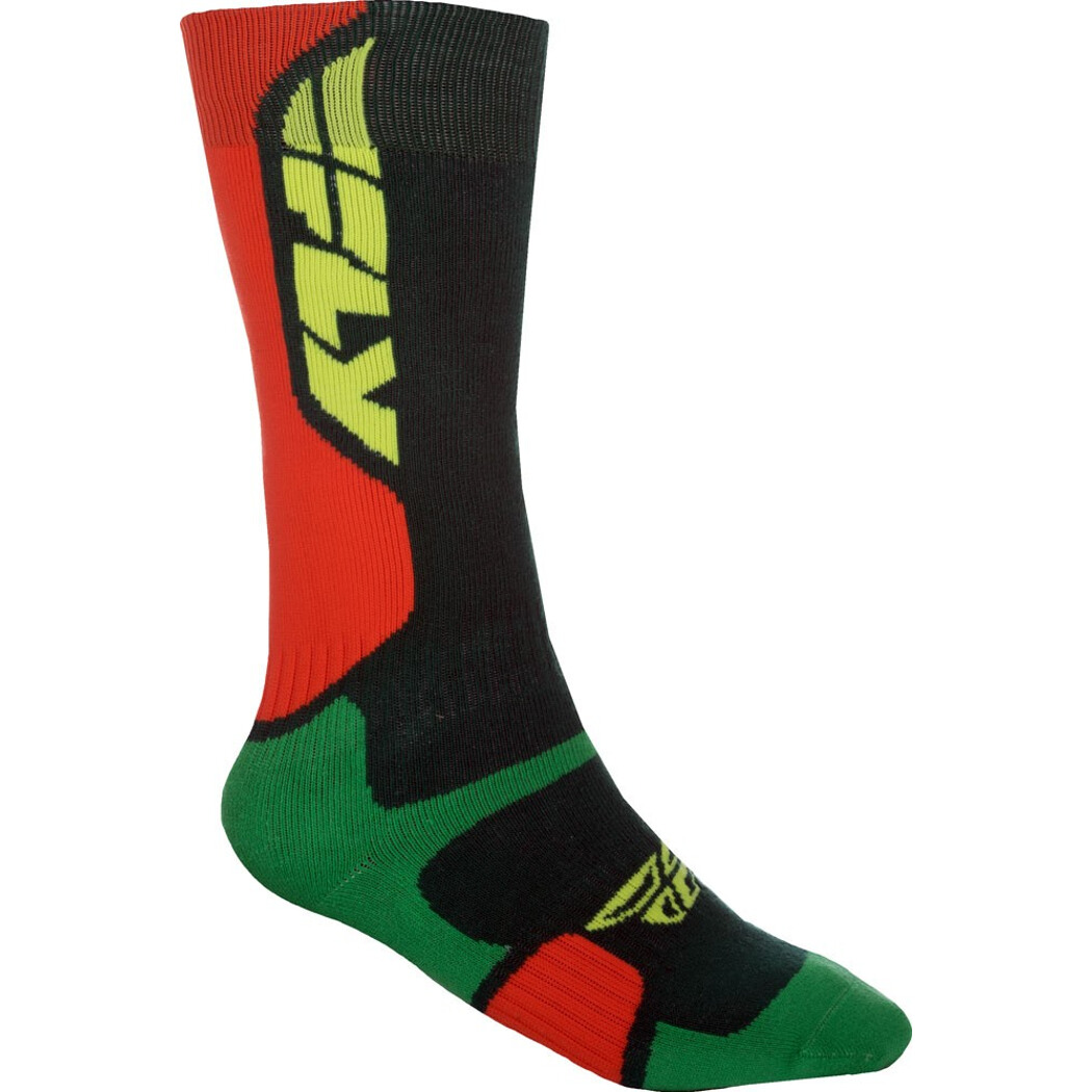 Fly Racing Socks MX Pro Grün/Orange - Thick