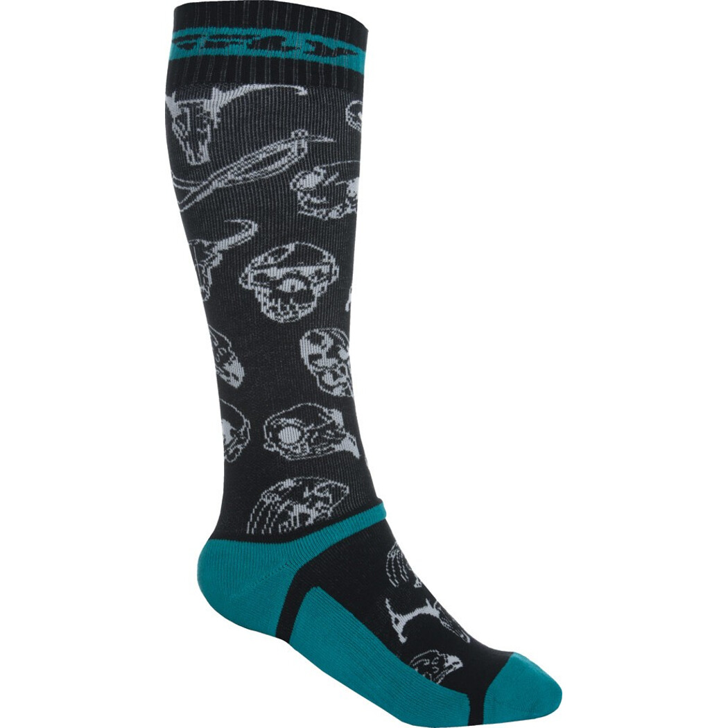 Fly Racing Chaussettes MX Pro Teal/Black - Thin