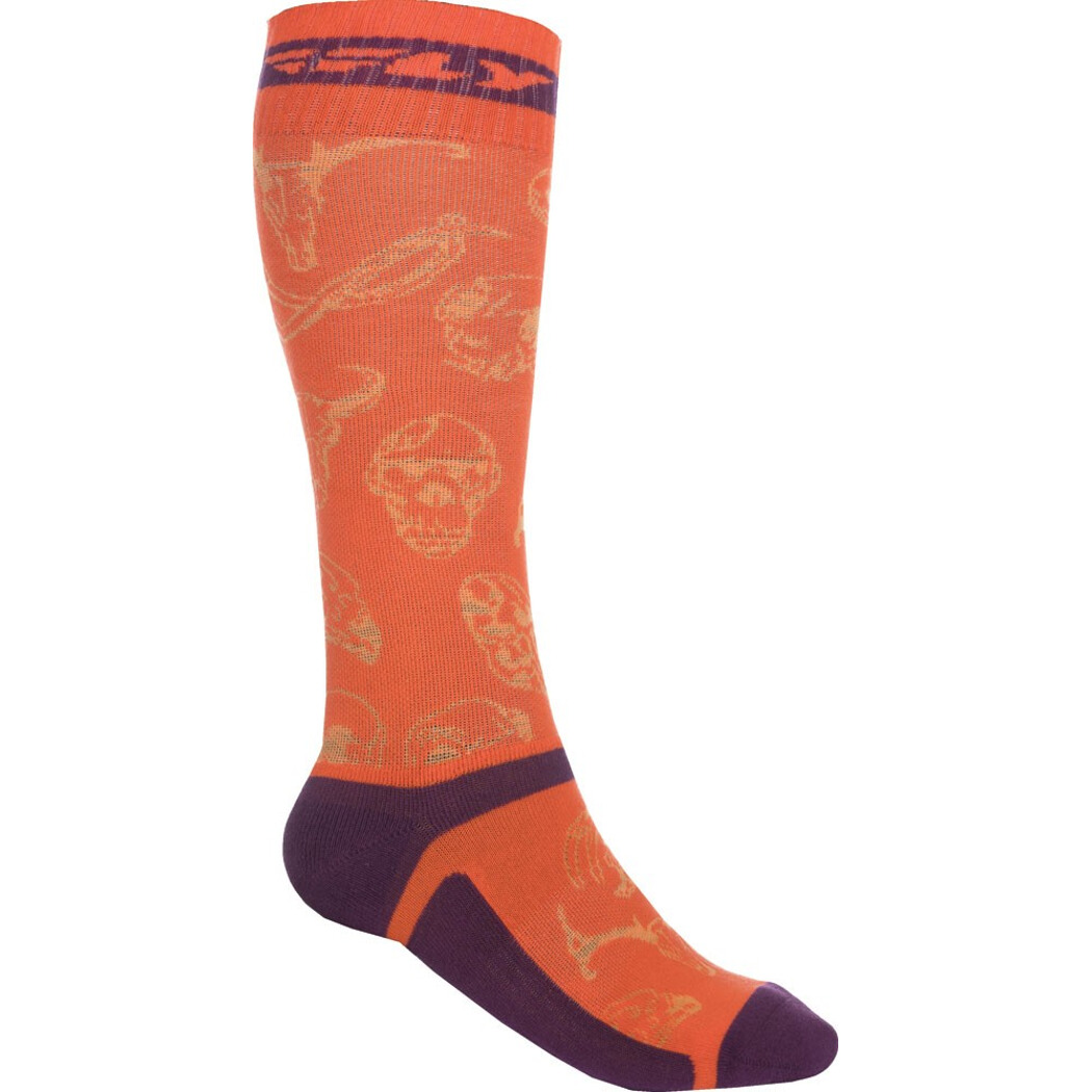 Fly Racing Socks MX Pro Orange/Purple - Thin