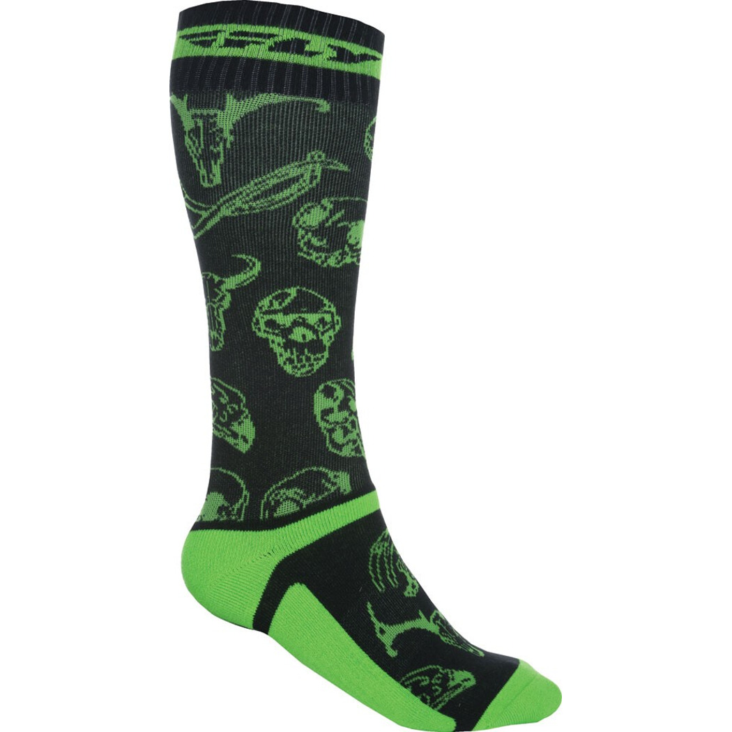 Fly Racing Socks MX Pro Green/Black - Thin