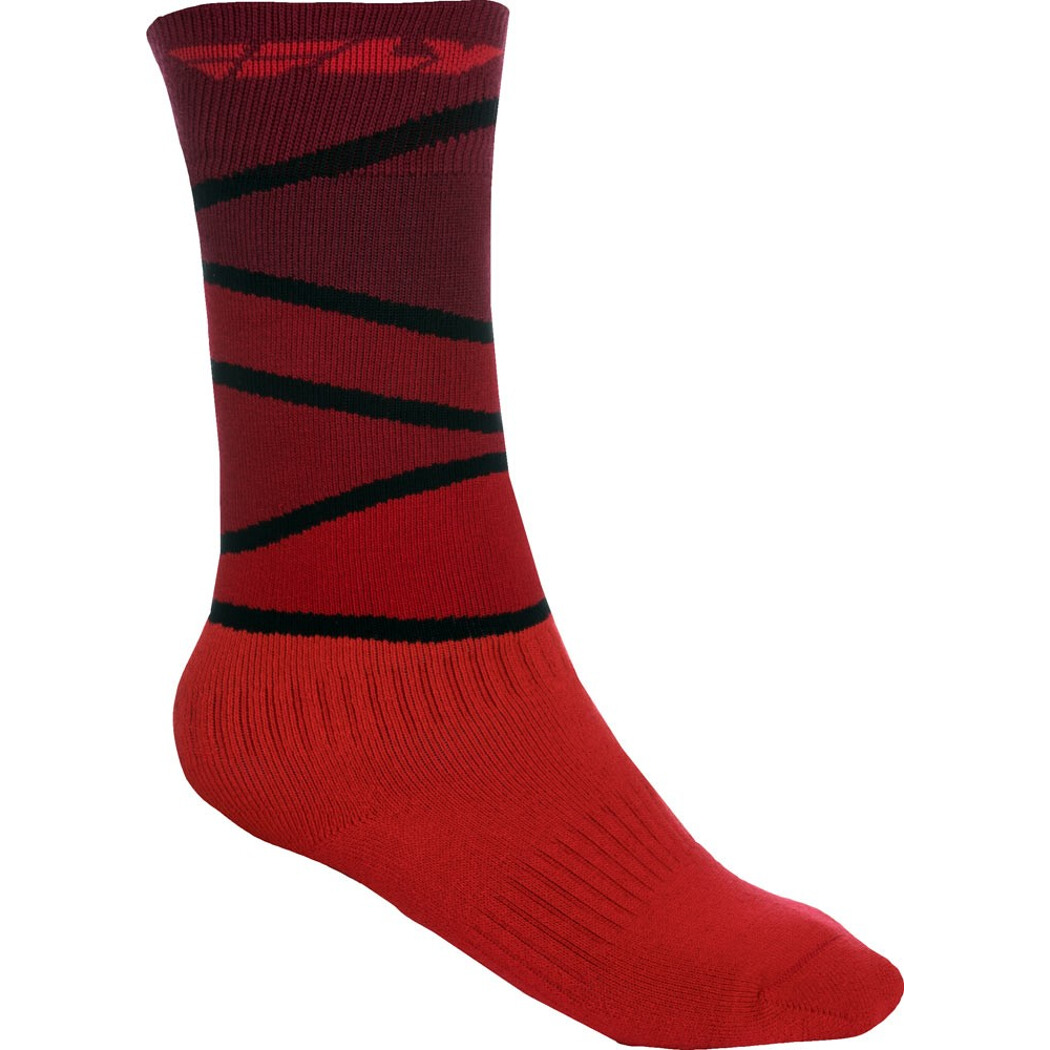 Fly Racing Socks MX Red/Black - Thick