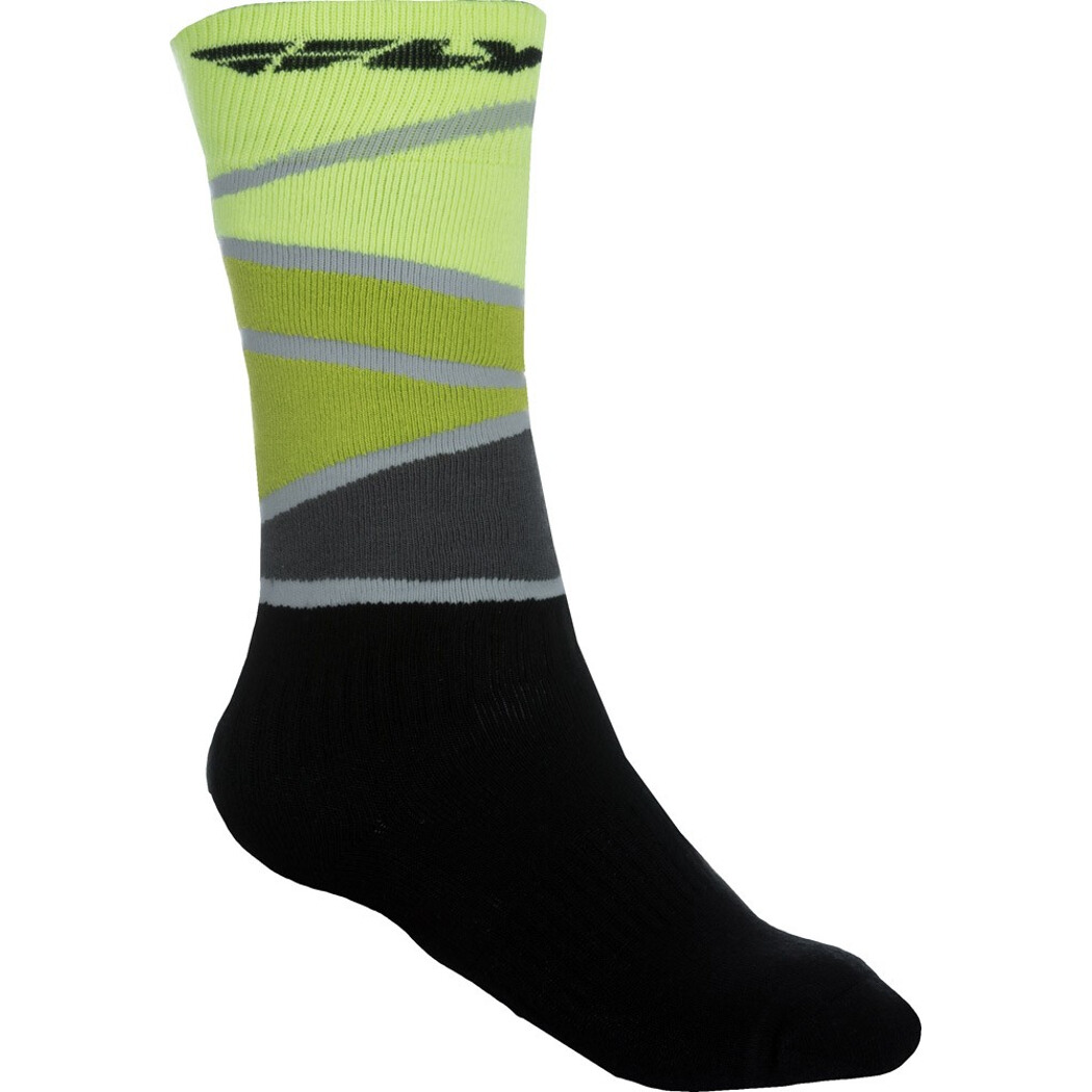 Fly Racing Socks MX Lime/Green/Black - Thick
