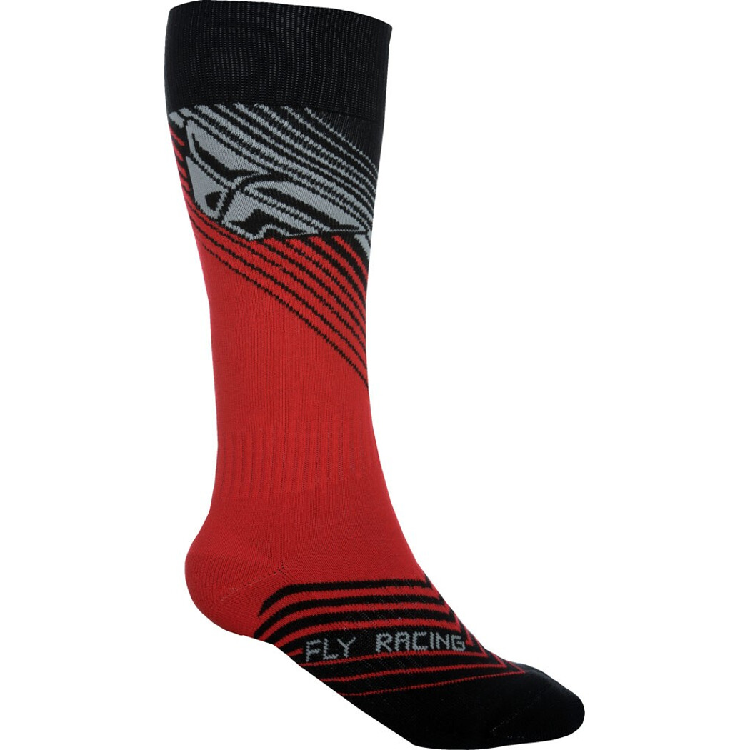 Fly Racing Socks MX Red/Black - Thin