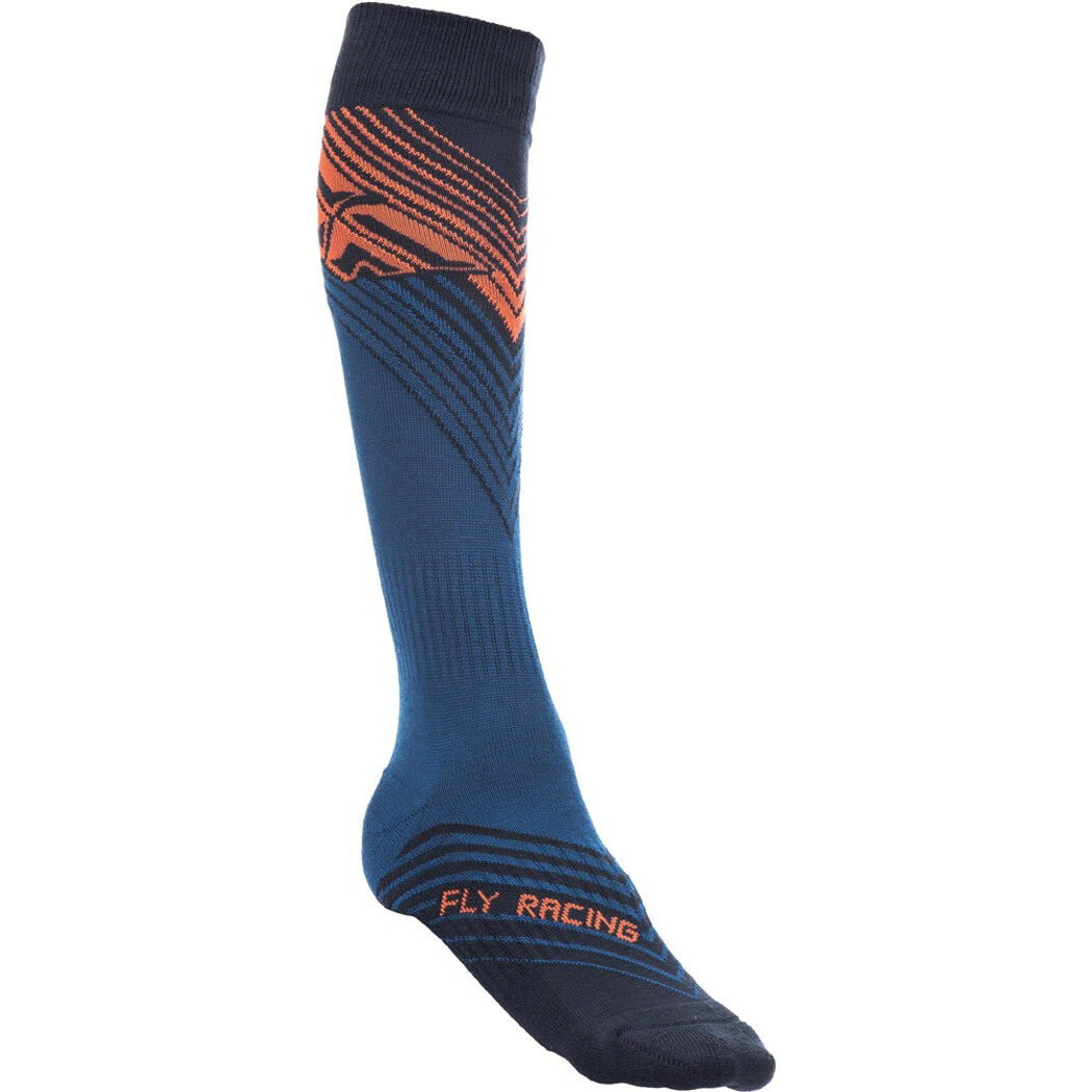 Fly Racing Socks MX Blue/Orange/Black - Thin