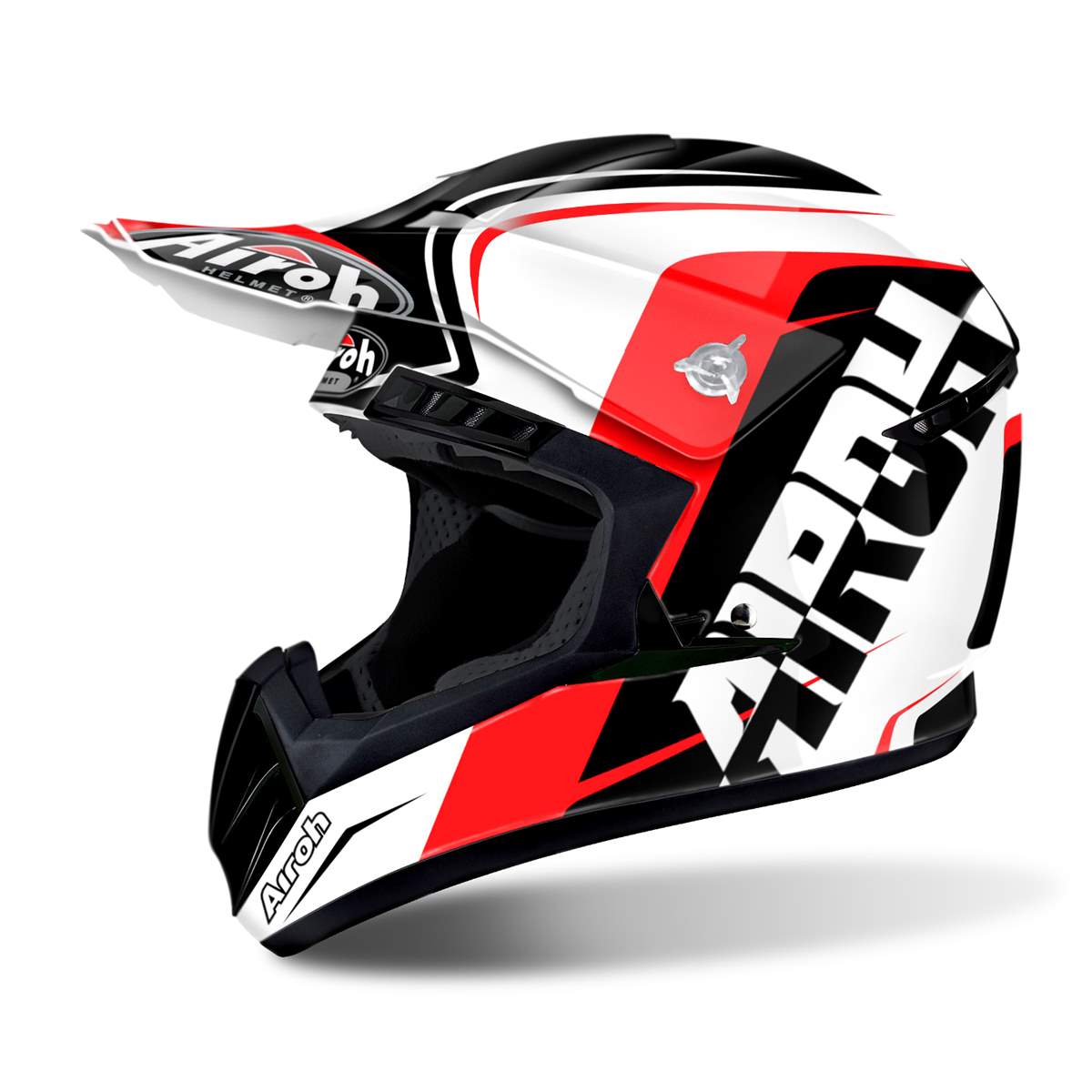 Airoh Motocross-Helm Switch Sign - Red Gloss