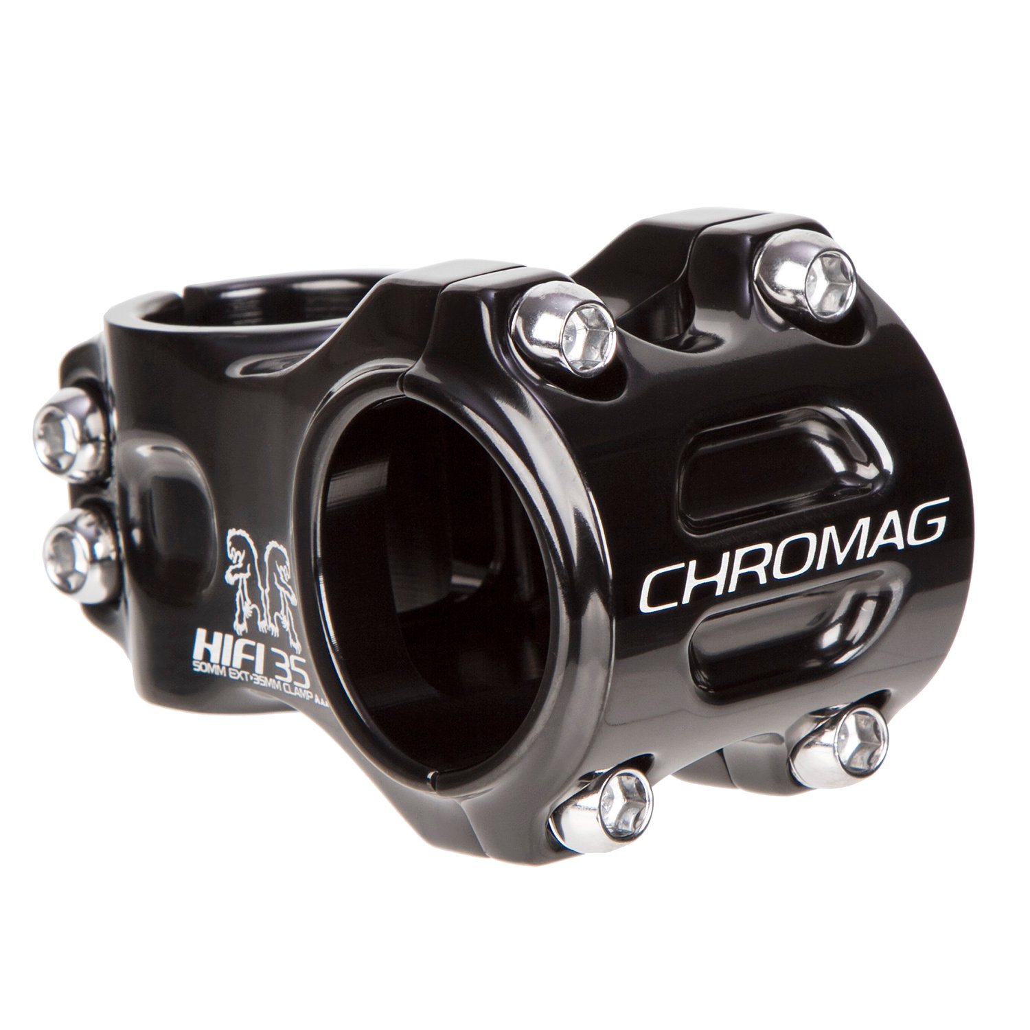 Chromag Attacco Manubrio MTB HIFI 35.0 mm, 50 mm Reach, Nero