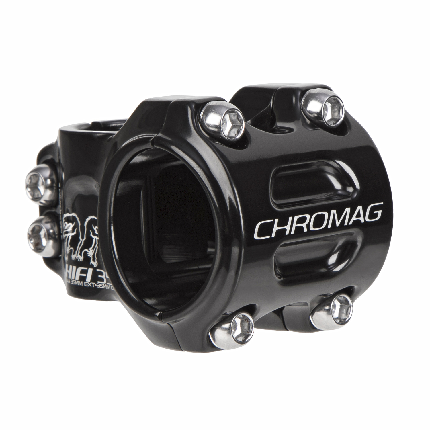 Chromag Attacco Manubrio MTB HIFI 35.0 mm, 35 mm Reach, Nero