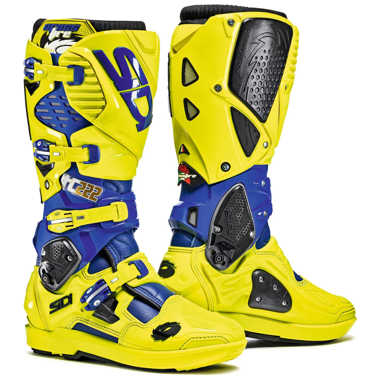 Sidi MX Boots Crossfire 3 SRS TC222 - Yellow/Blue