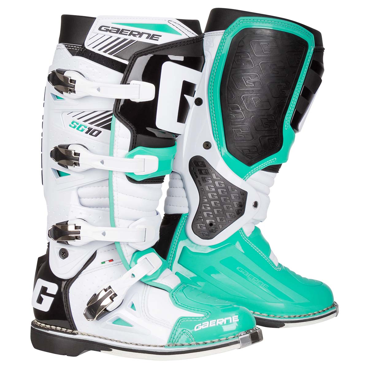 Gaerne Motocross-Stiefel SG 10 Color Edition - Grün/Weiß