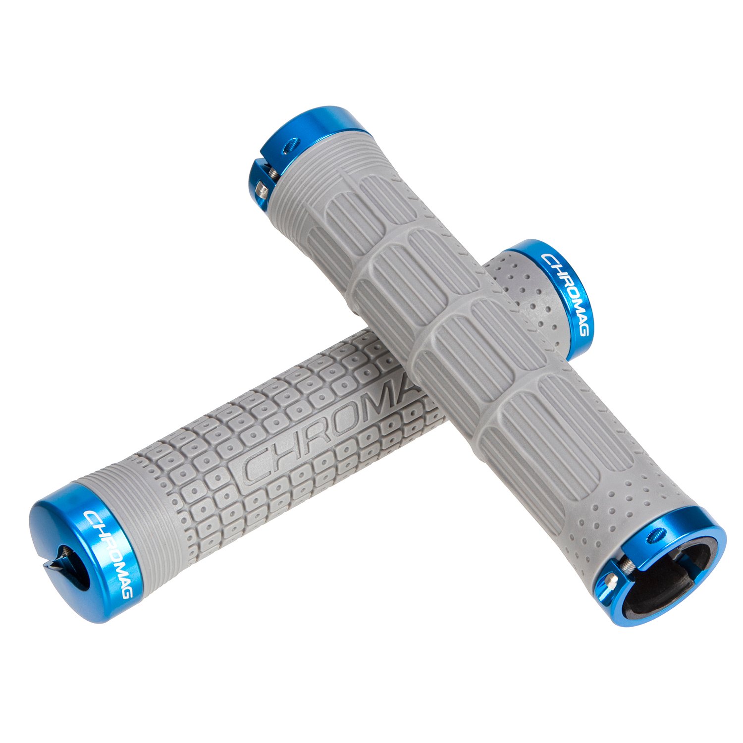 Chromag Clutch Lock Grips 150 mm Gris/Bleu