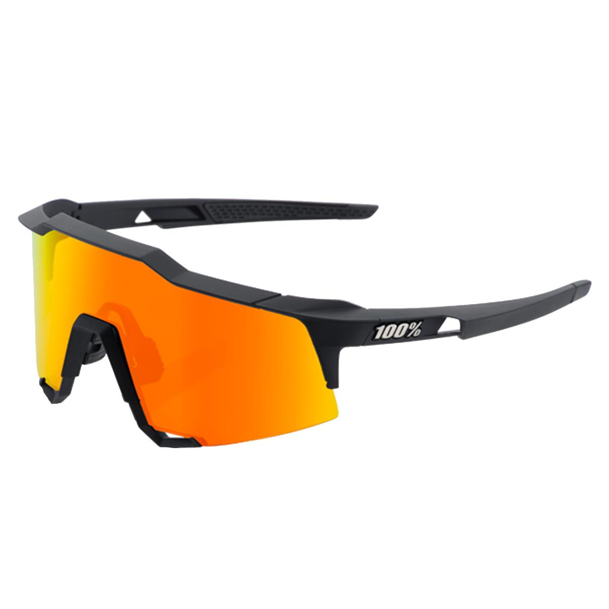 100% MTB Sport Glasses The Speedcraft Tall Soft Tact Black, HD Red Multilayer Lens/Hiper - Lens