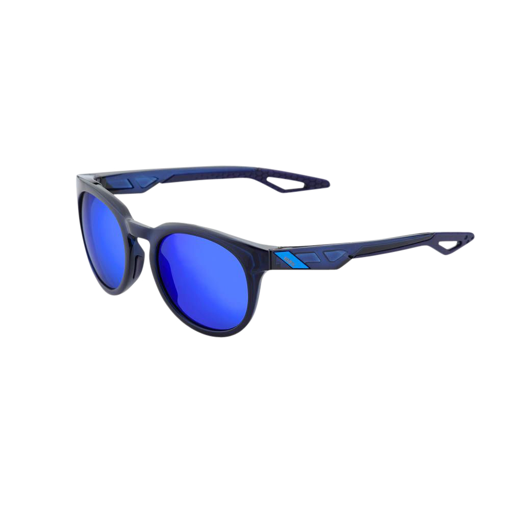 100% Sport Glasses Campo Polished Translucent Blue - Electric Blue Mirror