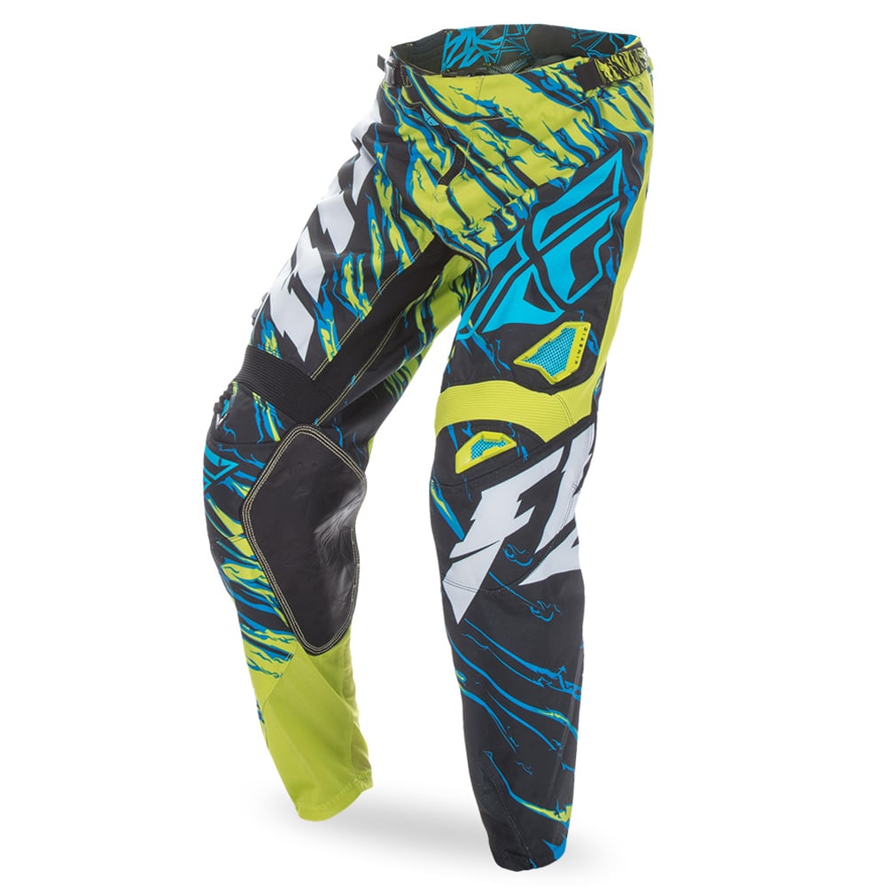 Fly Racing MX Pants Kinetic Relapse Lime/Blue