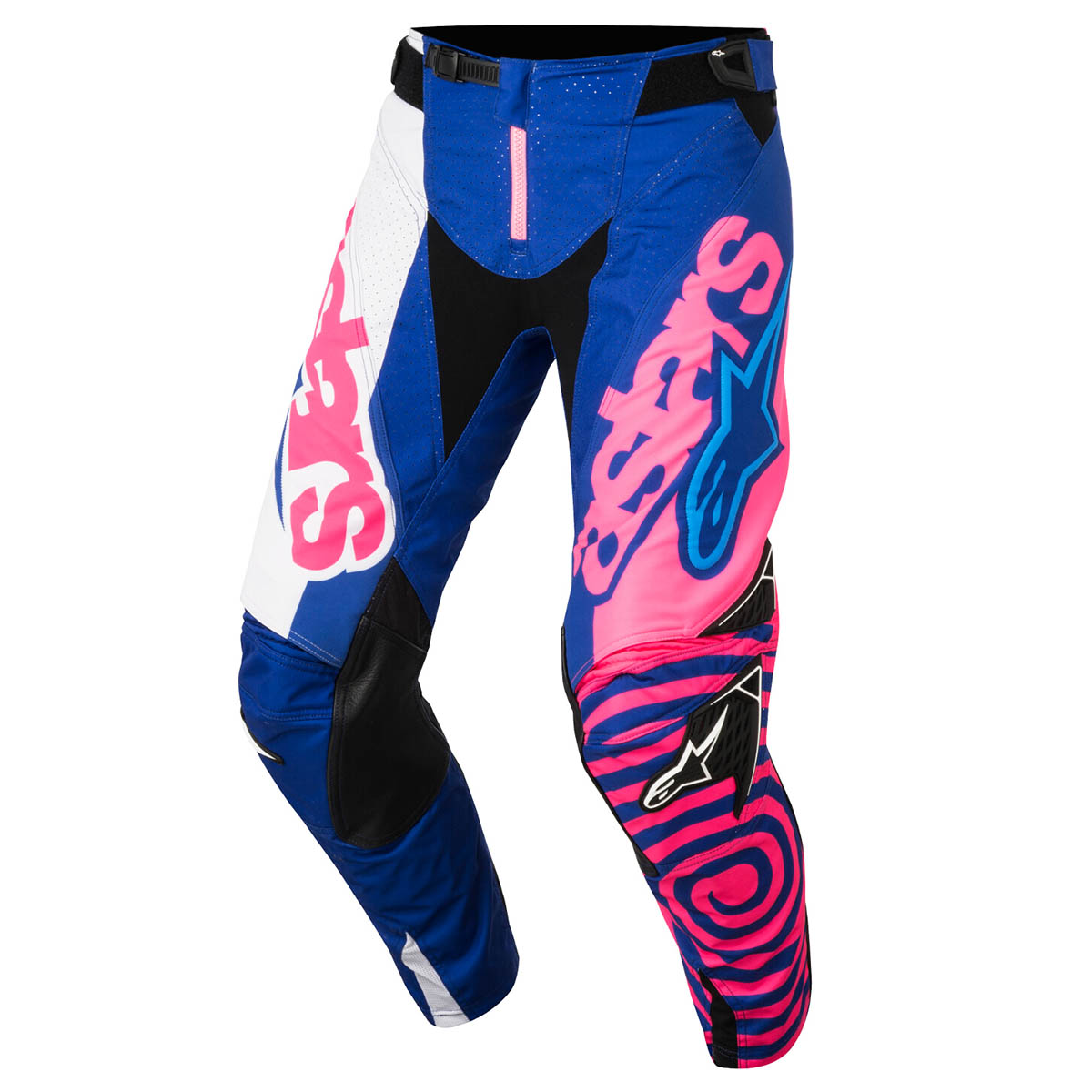 Alpinestars MX Pants Techstar Venom - Blue/Pink Fluo/White