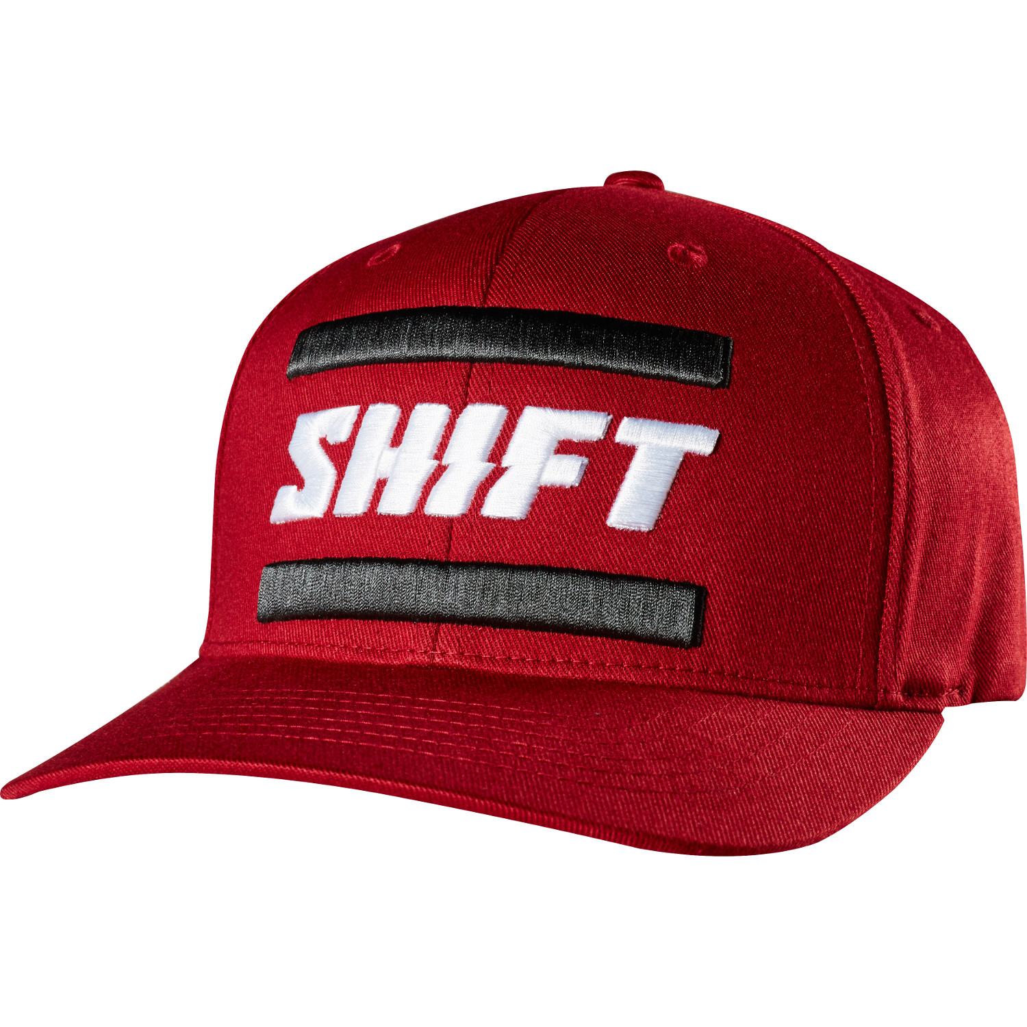 Shift Flexfit Cap 3lack Label Dark Red