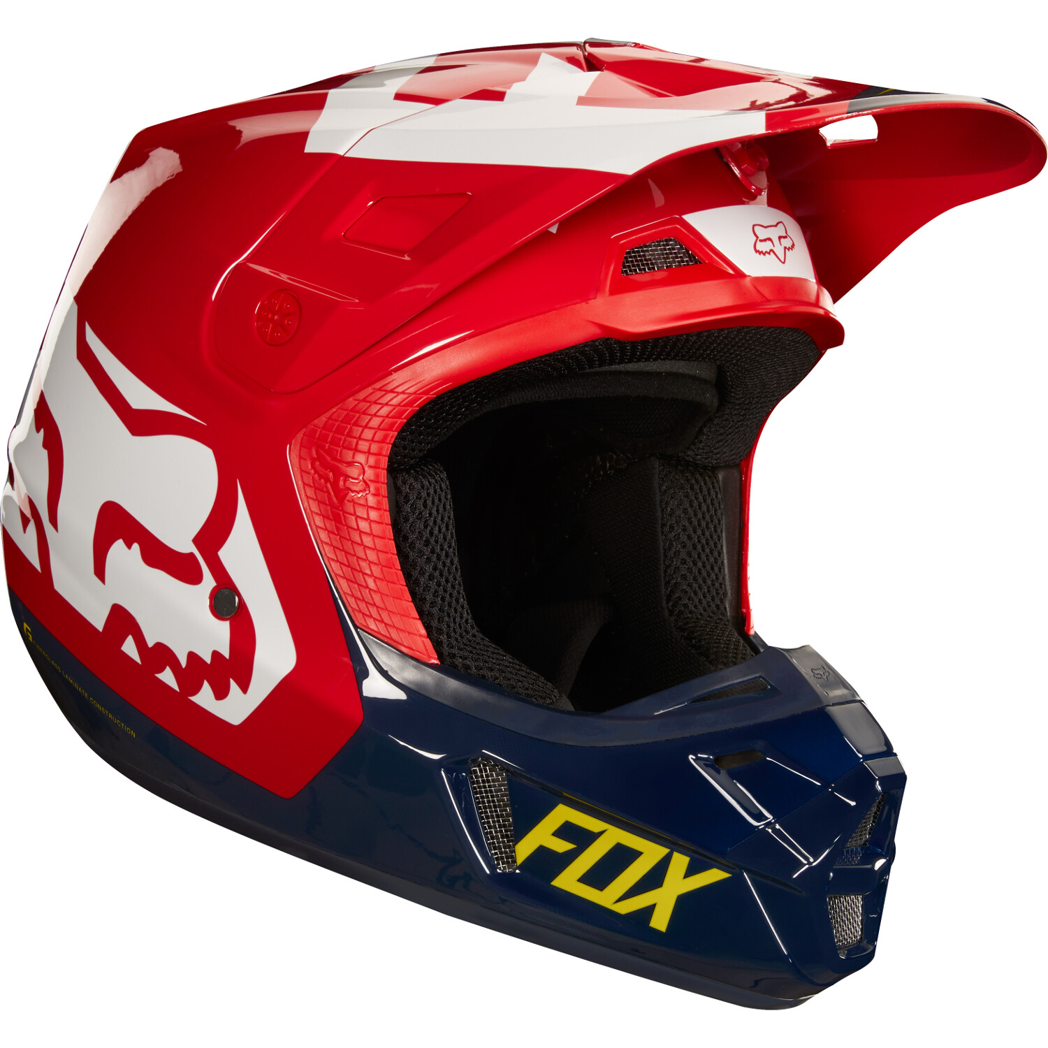 Fox Helmet V2 Preme - Navy/Red