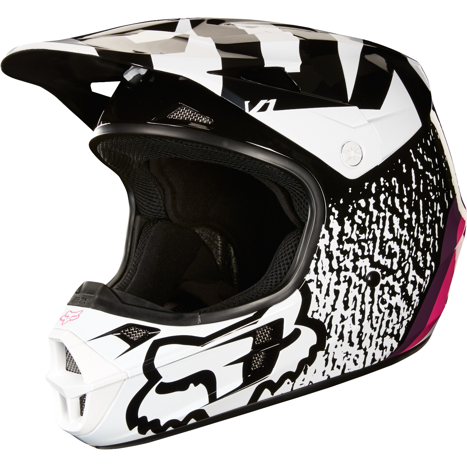 Fox Helmet V1 Halyn Black/Pink