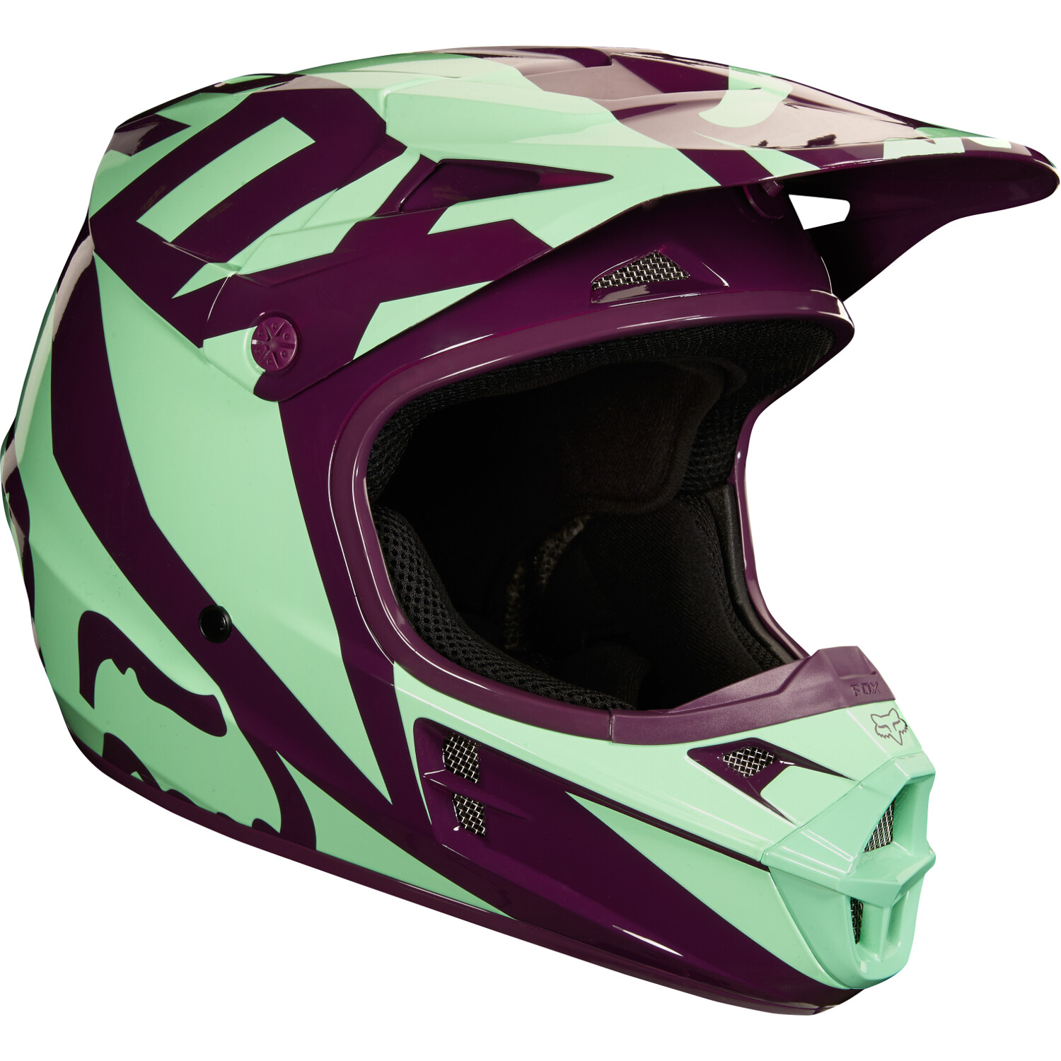 Fox Motocross-Helm V1 Race Grün