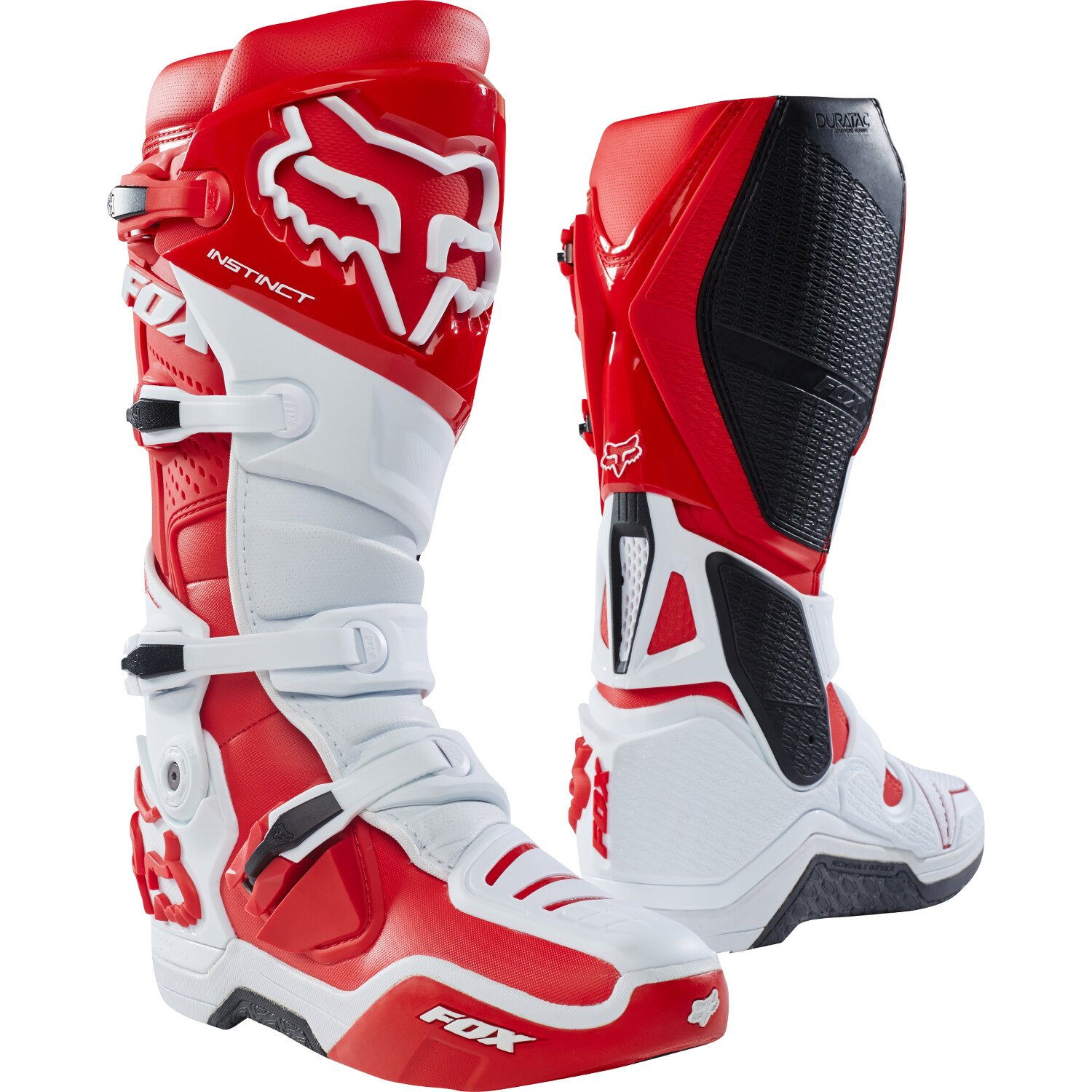 Fox Motocross-Stiefel Instinct Weiß/Rot