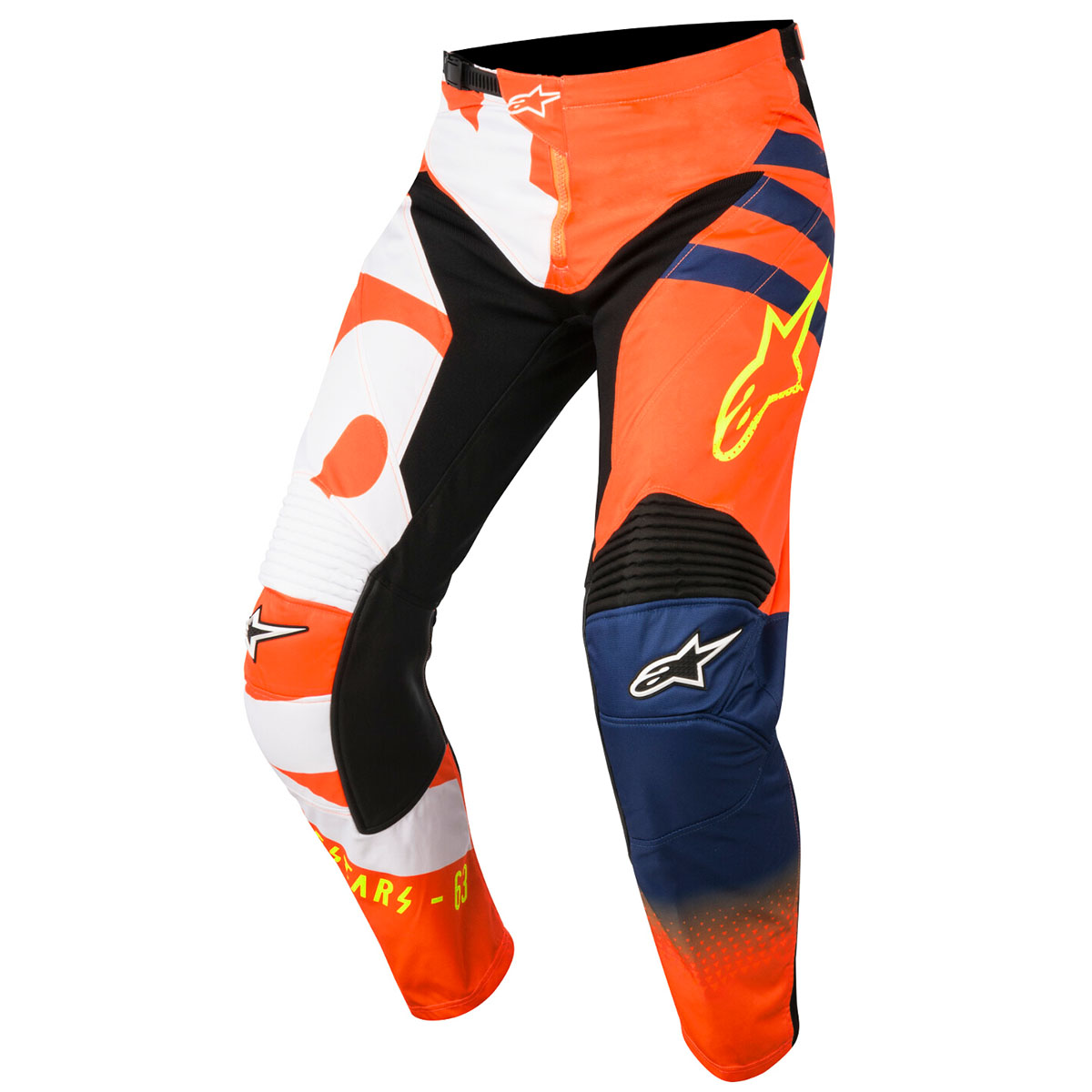 Alpinestars MX Pants Racer Braap - Orange Fluo/Dark Blue/White