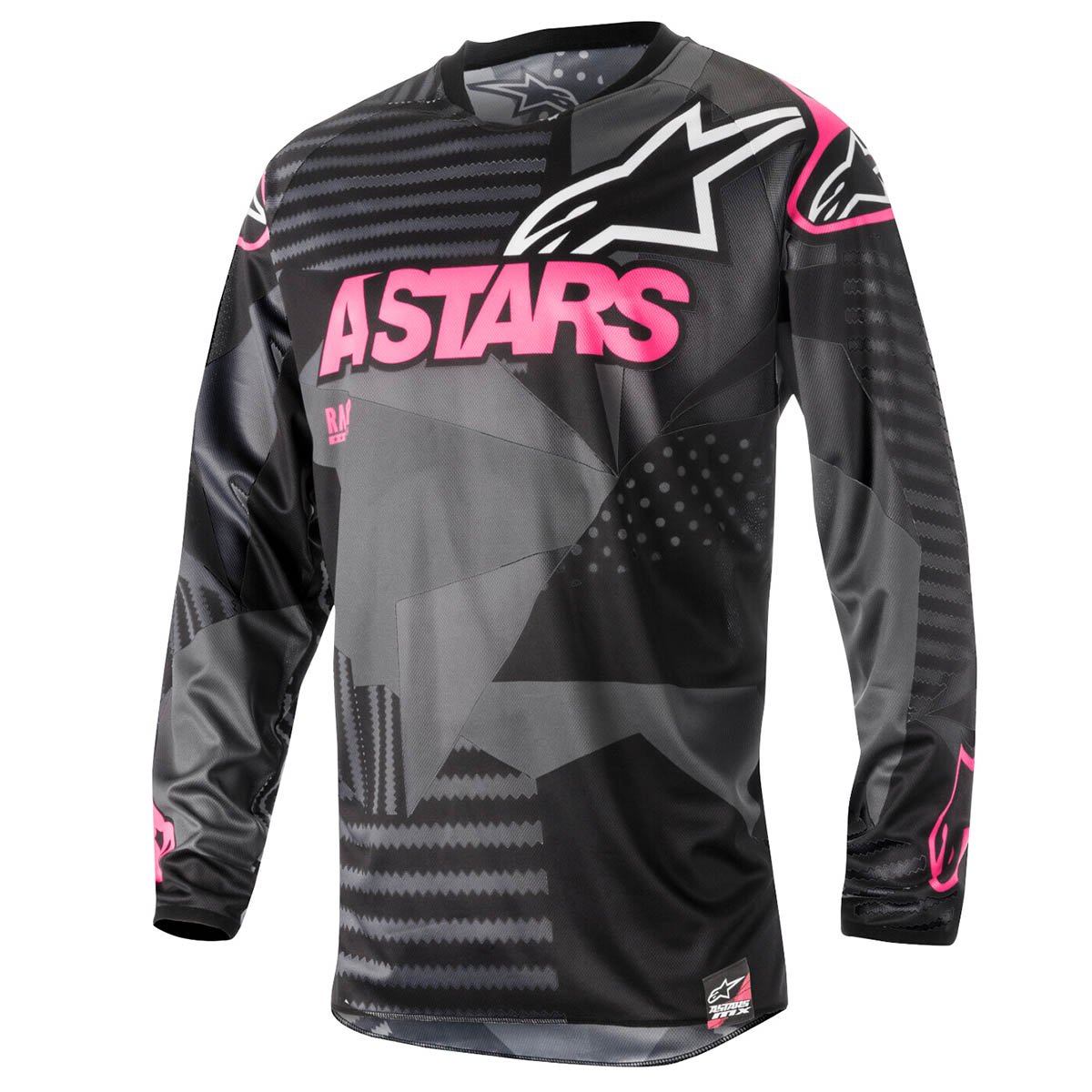 Alpinestars Maillot MX Racer Tactical - Black/Pink Fluo