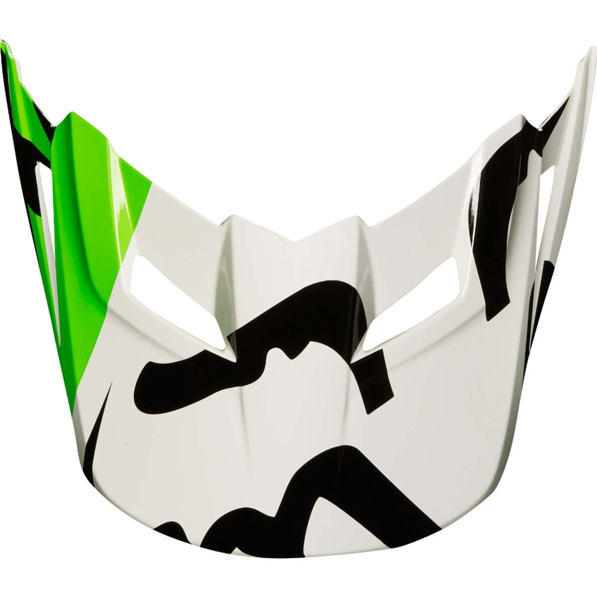 Fox Helmet Visor V1 Race White/Black/Green