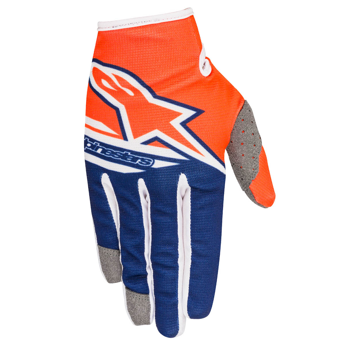 Alpinestars Gloves Radar Flight Orange Fluo/Dark Blue/White