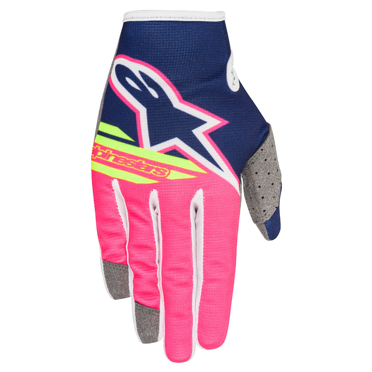 Alpinestars Gloves Radar Flight Dark Blue/Pink Fluo/White