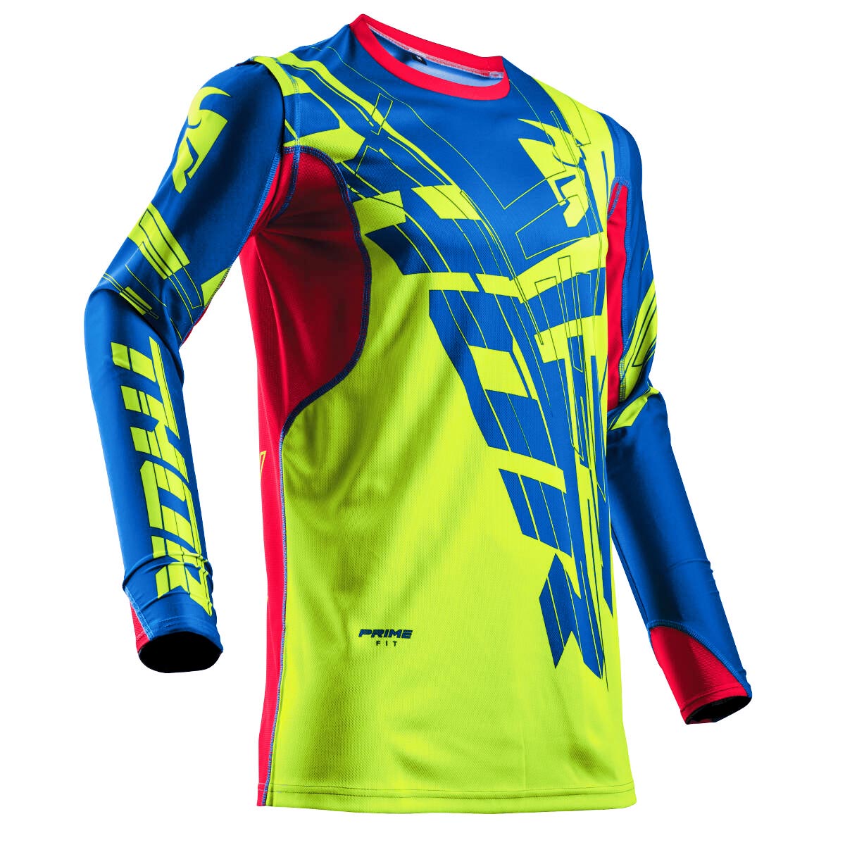 Thor Jersey Prime Fit Paradigm Lime/Blau/Rot