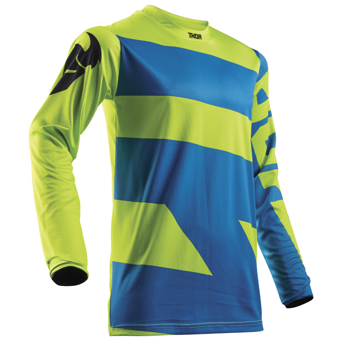Thor Maillot MX Pulse Level Electric Blue/Lime