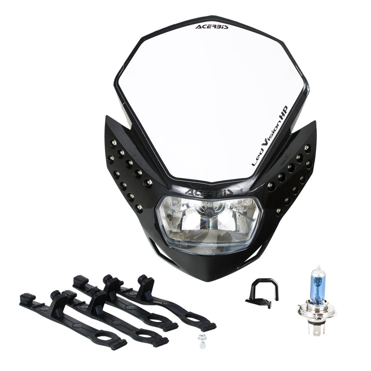 Acerbis Lampenmaske LED Vision HP inkl. Scheinwerfer, TÜV-konform, Schwarz