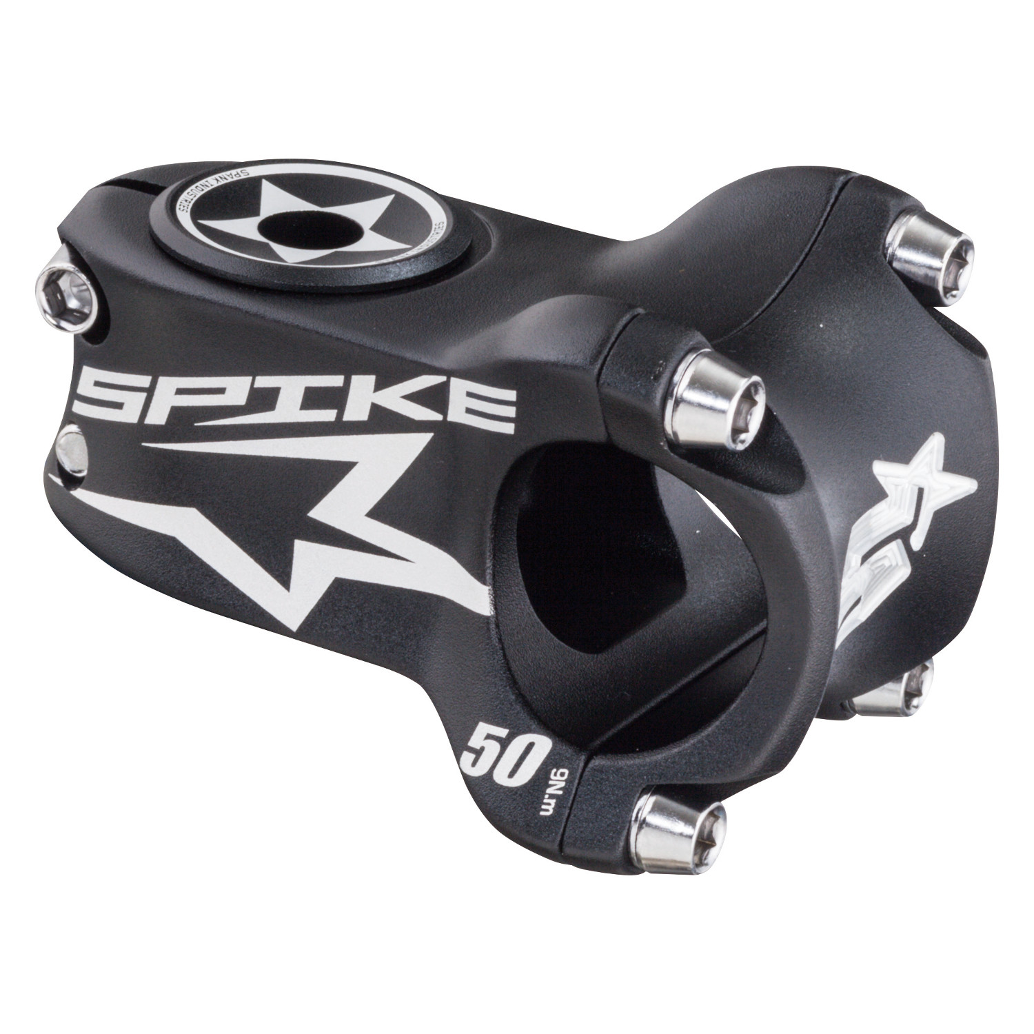 Spank Attacco Manubrio MTB Spike Race Black, Shotpeen, 31.8 mm, 50 mm